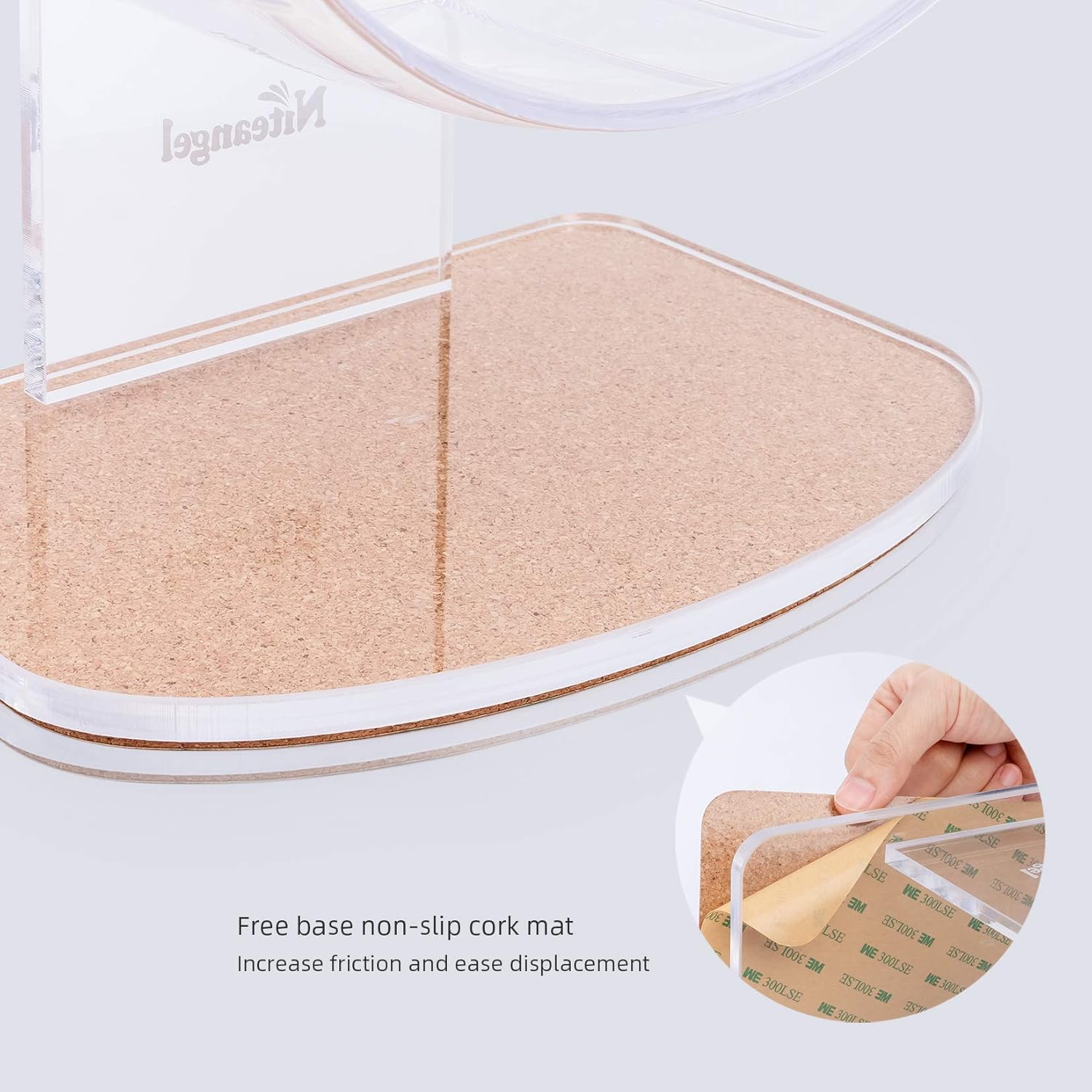 Niteangel Super-Silent Hamster Exercise Wheels: - Quiet Spinner Hamster Running Wheels with Adjustable Stand for Hamsters Gerbils Mice Or Other Small Animals (S, Transparent) - Happypetzone.online - Image 8