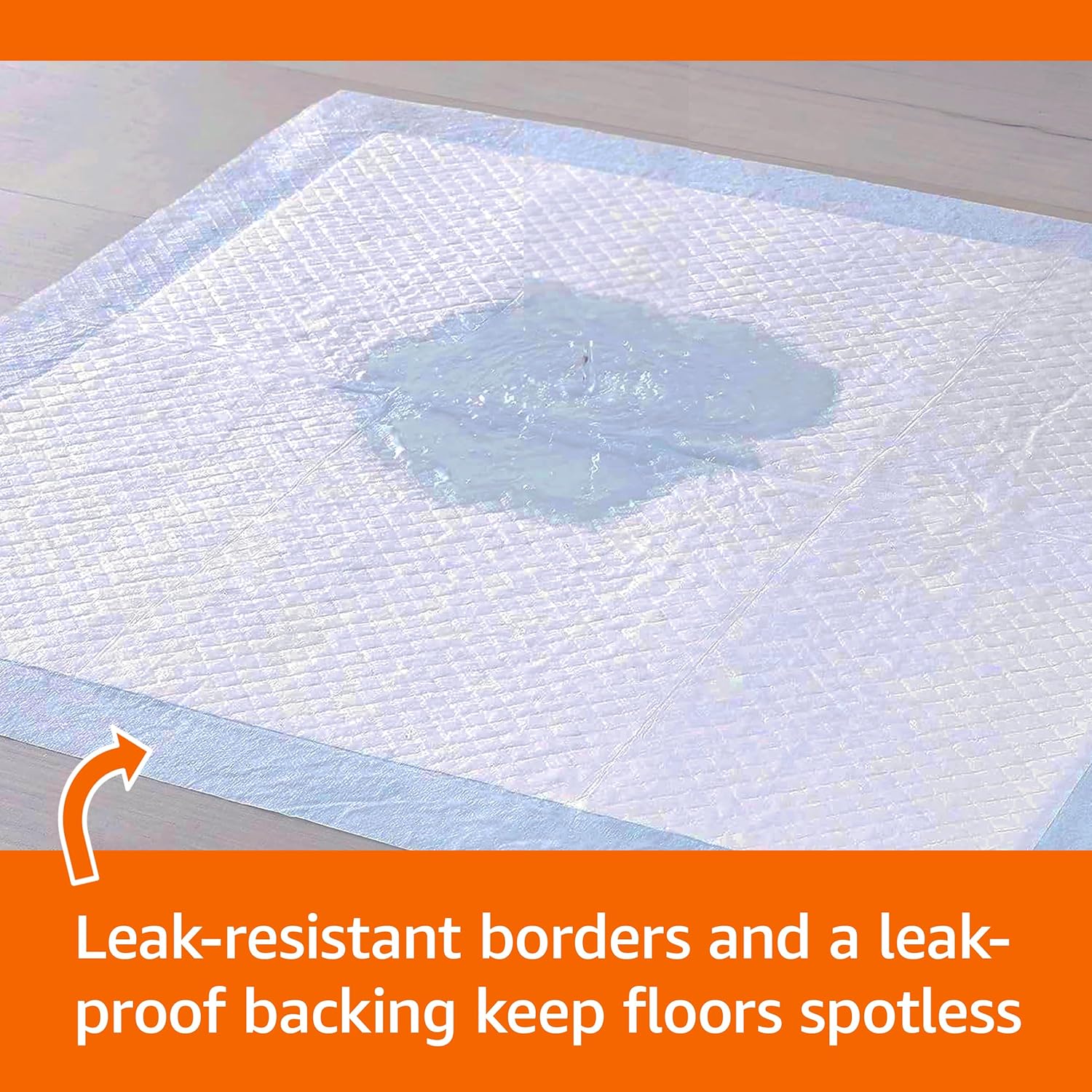 Amazon Basics Leak-Proof Dog and Puppy Potty Training Pee Pads with Quick-Dry 5-Layer Design, X-Large Size 28 x 34 Inch, Blue & White, 40-Pack - Happypetzone.online - Image 3