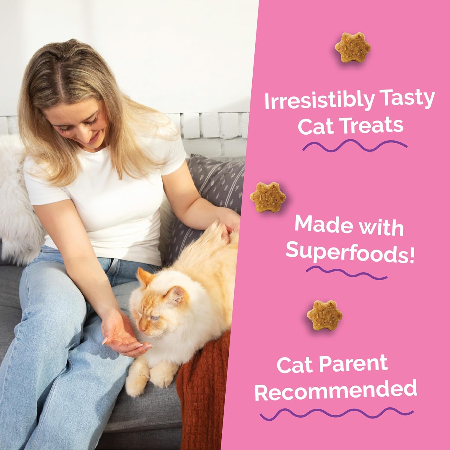 Fruitables Cat Treats - Crunchy Treats for Cats - Healthy Low Calories Packed with Protein - Free of Wheat, Corn and Soy - Made with Real Salmon, Tuna, Chicken - 2.5 Oz (3 Pk) - Happypetzone.online - Image 9