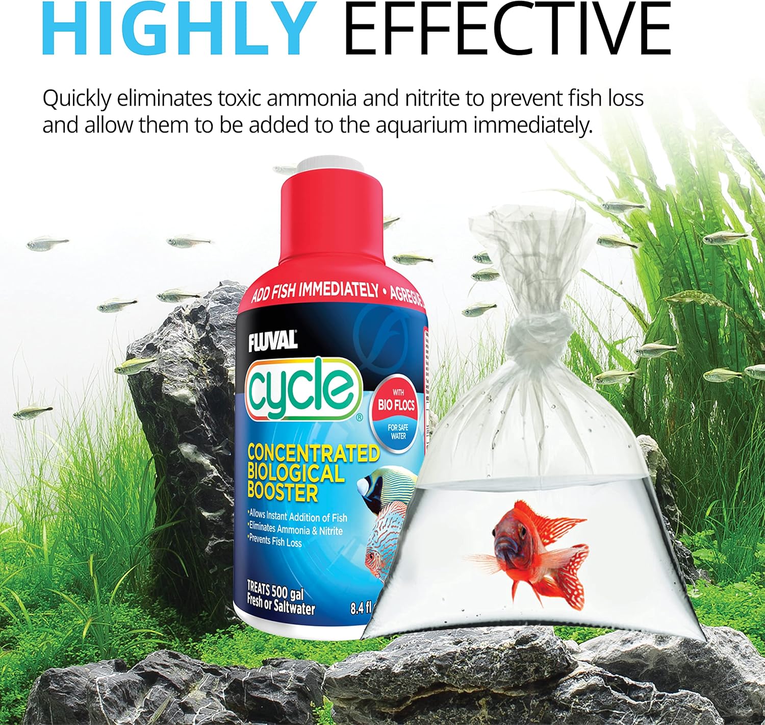 Fluval Cycle Biological Enhancer, Aquarium Water Treatment, 8.4 Oz., A8349 - Happypetzone.online - Image 3