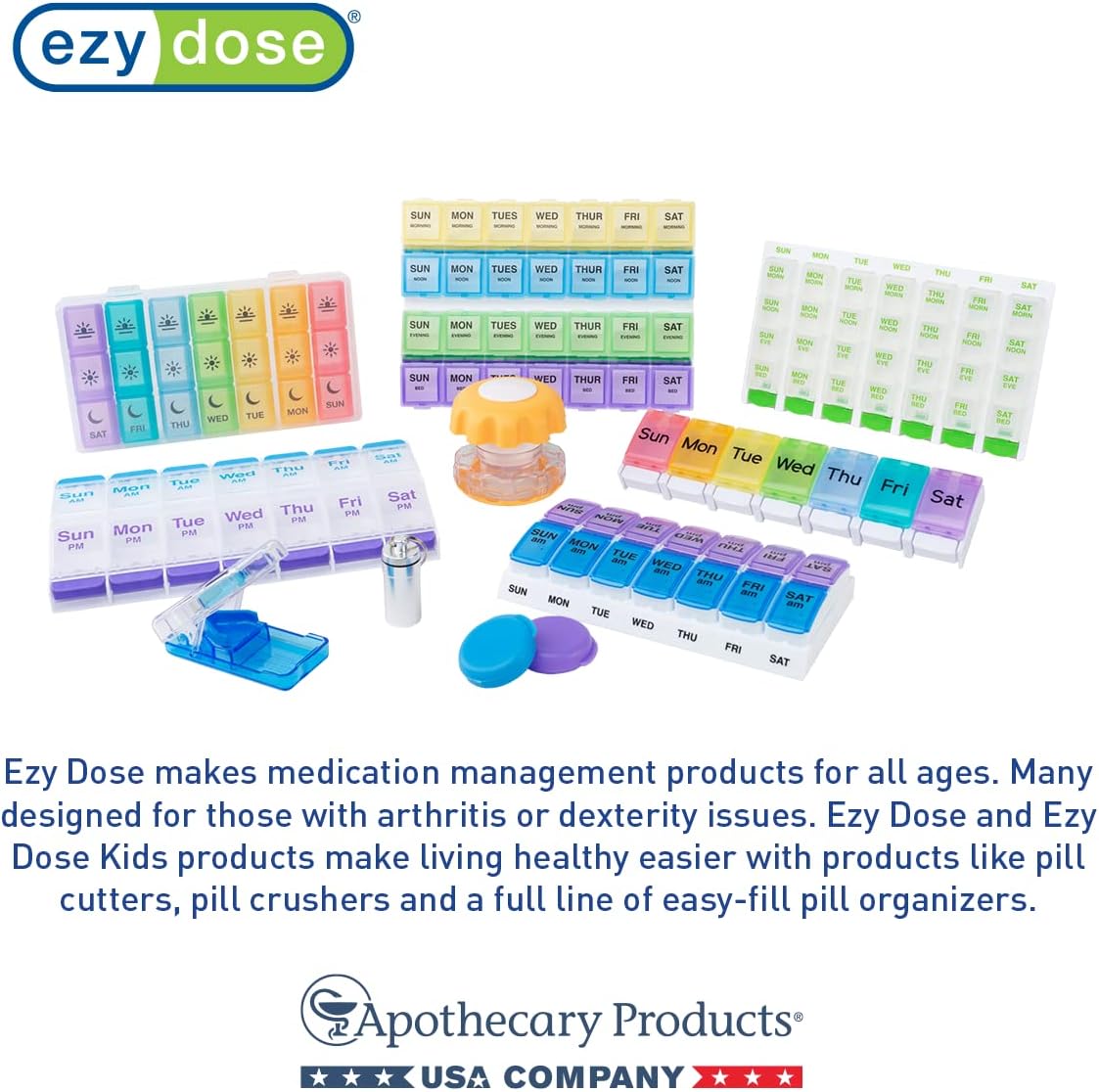 EZY DOSE Pet (7-Day) Pill Case, Medicine Planner, Treats, Vitamin Organizer Box for Cats, Convenient and Easy to Use, Large Compartments, Blue Lids, Travel Friendly, BPA Free, Made in The USA - Happypetzone.online - Image 5