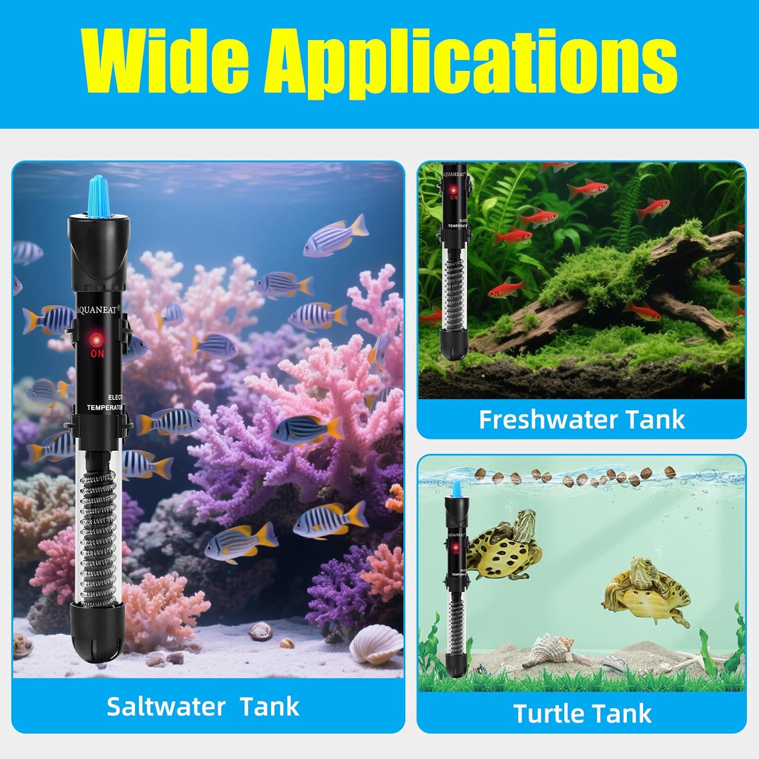 AQUANEAT Aquarium Heater, 25W Fish Tank Heater, Adjustable Submersible Water Thermostat with Thermometer - Happypetzone.online - Image 9