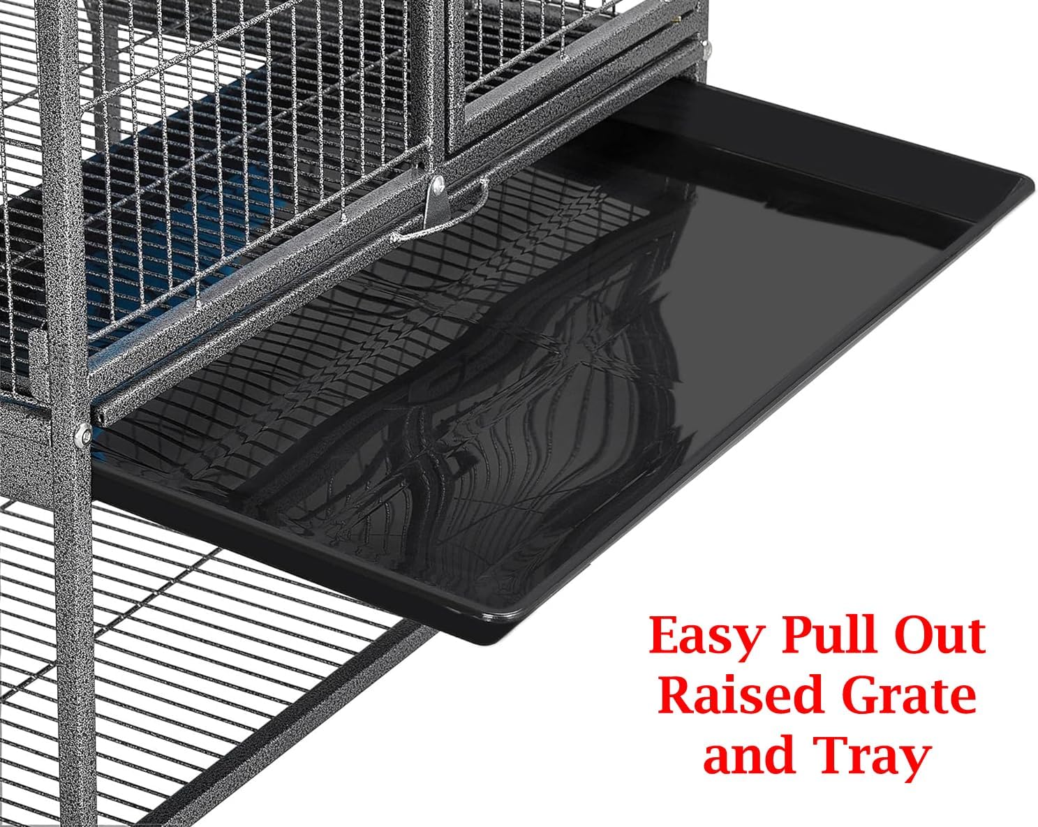 X-Large 31"x18.5"x53.5"H Deluxe Double Unit 4-Tiers Tight 1/2-Inch Bar Spacing Large Front Doors Water Bottle Food Bowl Feisty Ferret Hammock Squirrel Chinchilla Rat Small Animal Critter Rolling Cage - Happypetzone.online - Image 7