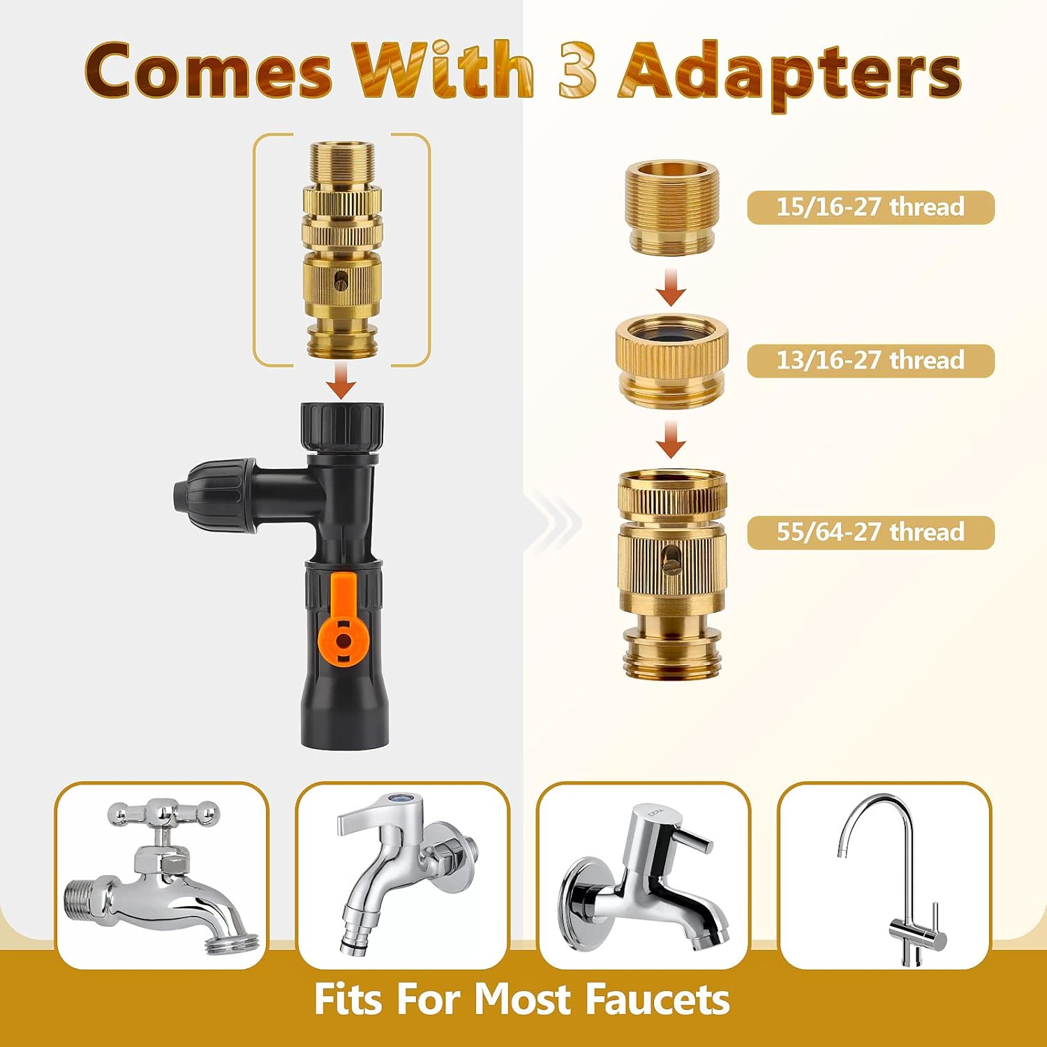 hygger Bucket-Free Aquarium Water Change Kit Metal Faucet Connector Fish Tank Vacuum Siphon Gravel Cleaner with Long Hose 49FT Drain & Fill - Happypetzone.online - Image 3