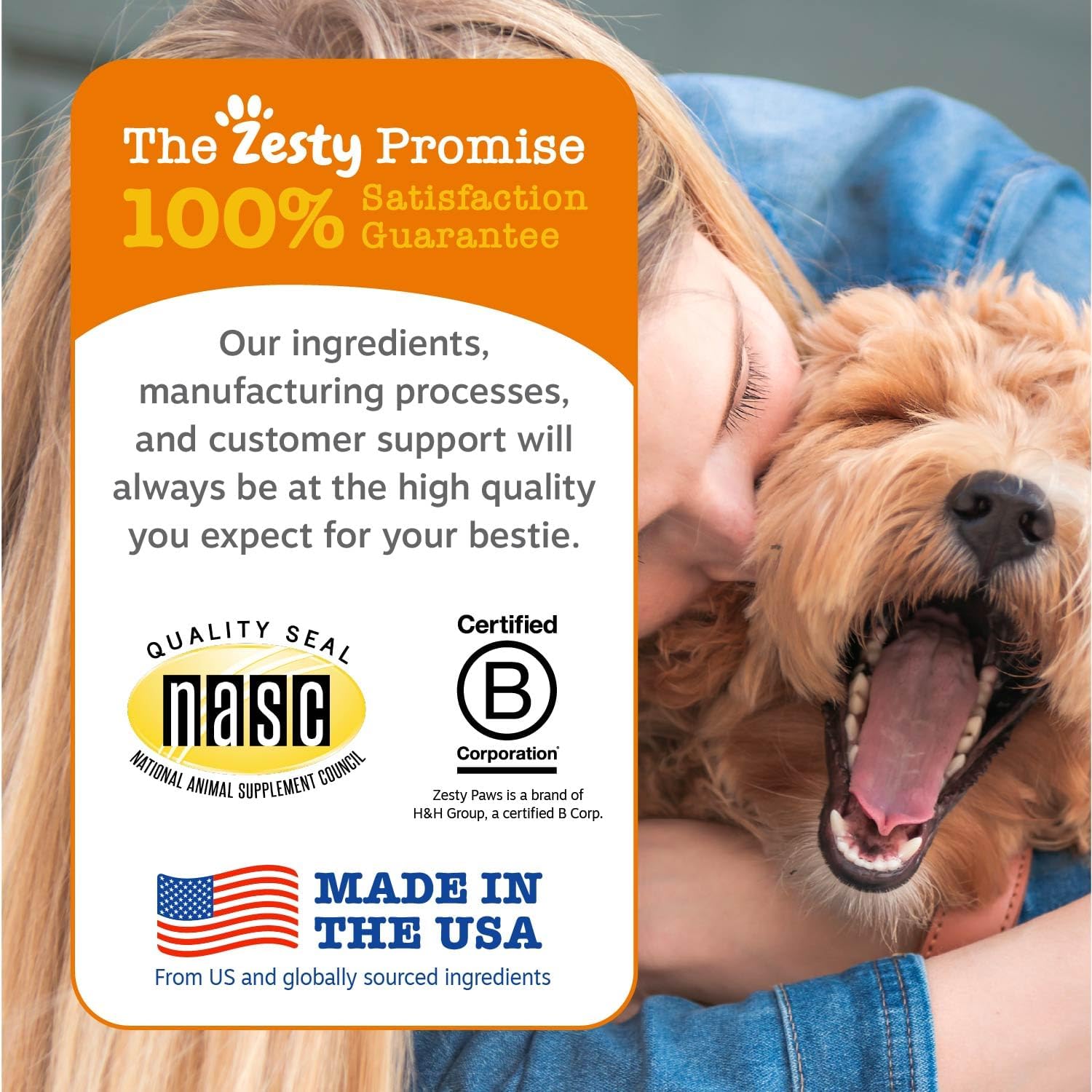 Zesty Paws Multivitamin Treats for Dogs, Glucosamine Chondroitin Joint Support + Digestive Enzymes & Probiotics, Grain Free Dog Vitamins and Supplements for Skin & Coat, Peanut Butter - 90ct - Happypetzone.online - Image 5