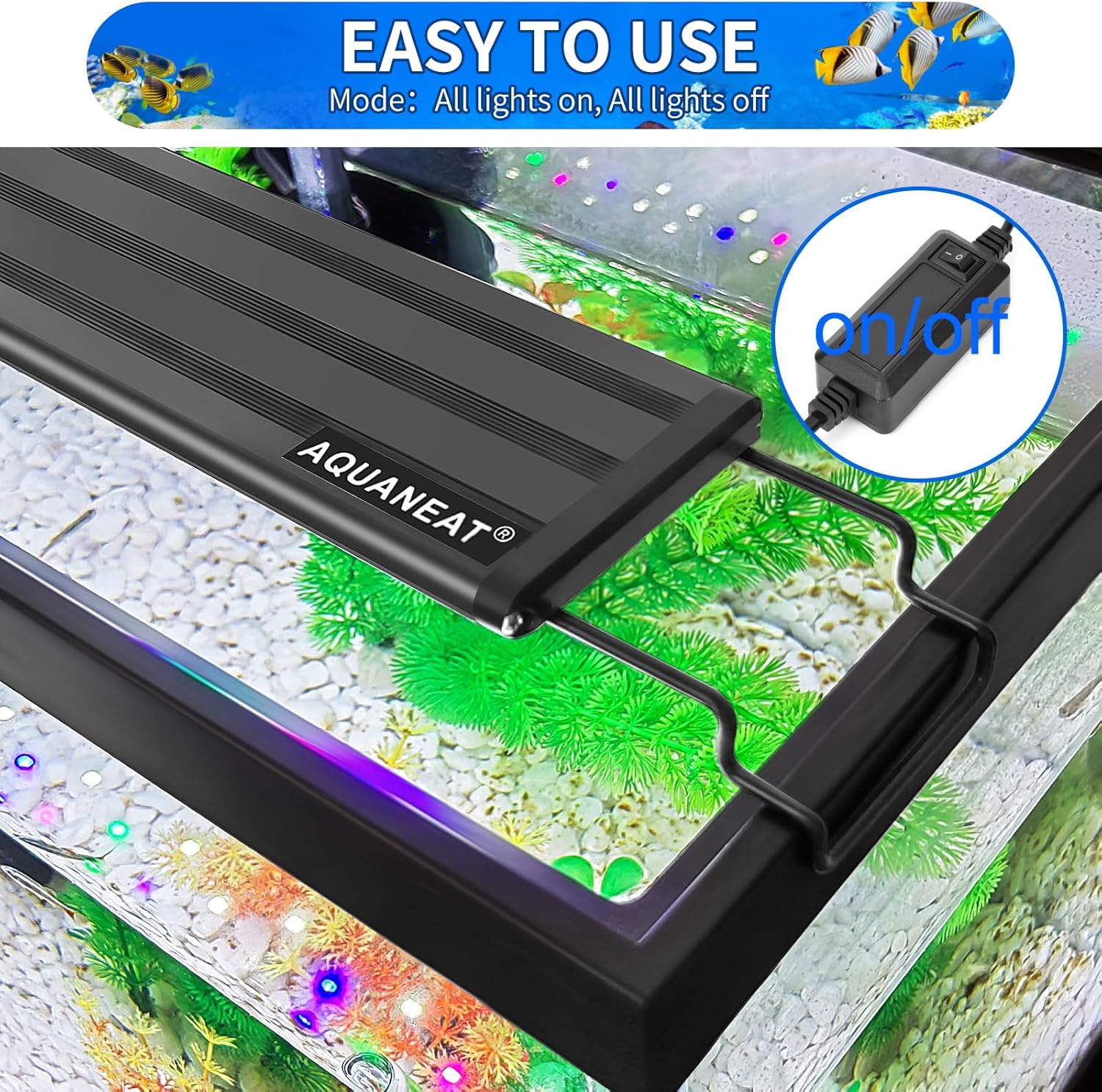 AQUANEAT LED Aquarium Light Full Spectrum for 24 Inch to 30 Inch Fish Tank Light Fresh Water - Happypetzone.online - Image 4