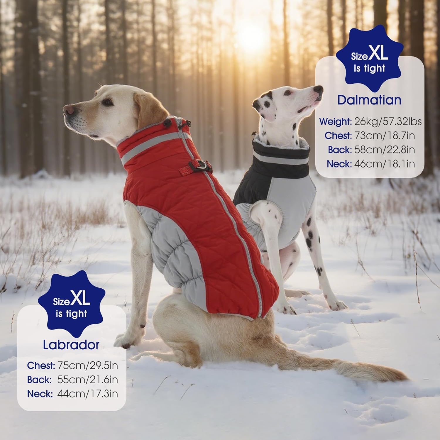 FUAMEY Dog Coat for Medium Dogs,Waterproof Dog Winter Jacket with Harness Built in Puppy Cold Weather Coats Reflective Pet Vest with Zipper Warm Fleece Dogs Snowsuit Windproof Red M - Happypetzone.online - Image 6