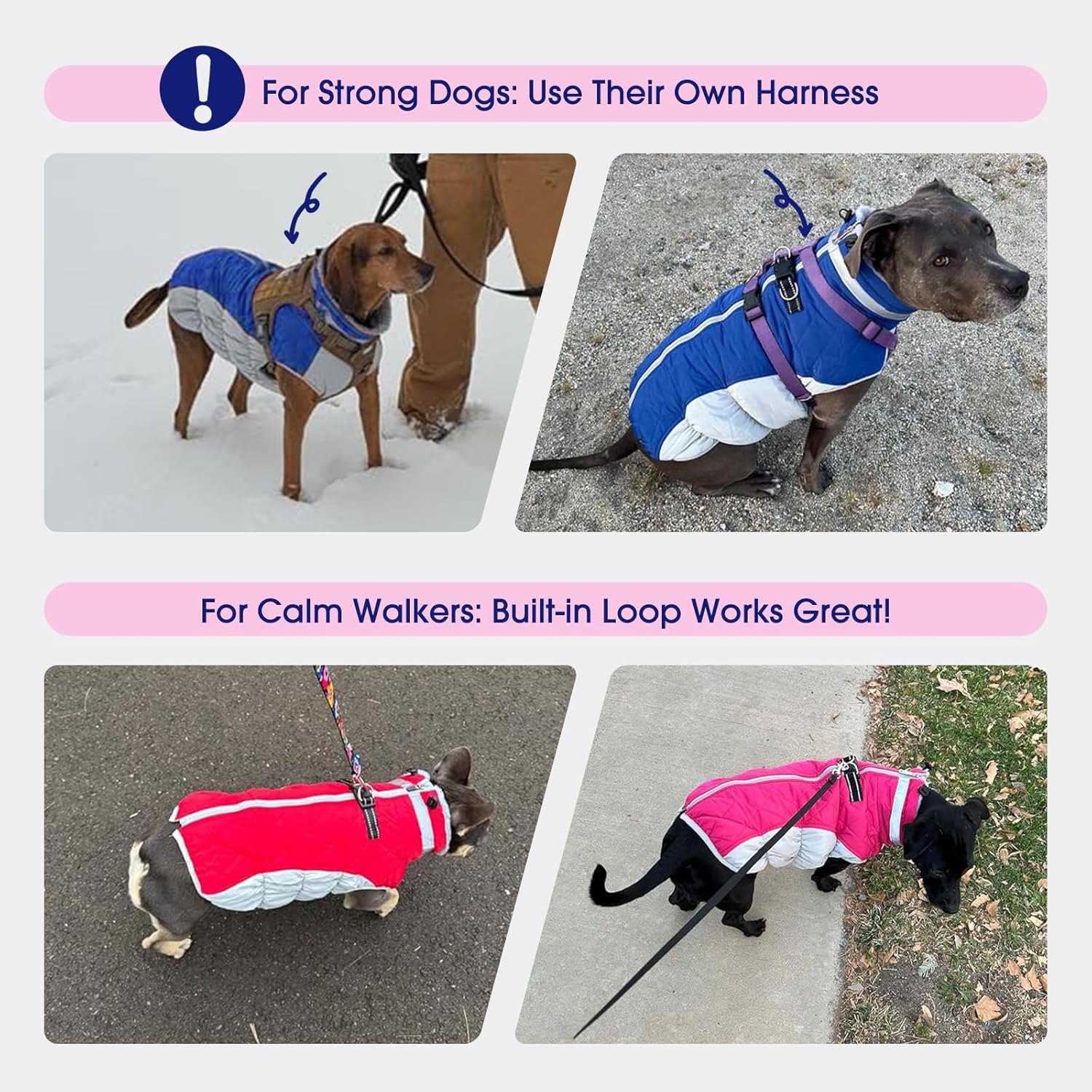 FUAMEY Dog Coat for Medium Dogs,Waterproof Dog Winter Jacket with Harness Built in Puppy Cold Weather Coats Reflective Pet Vest with Zipper Warm Fleece Dogs Snowsuit Windproof Red M - Happypetzone.online - Image 8