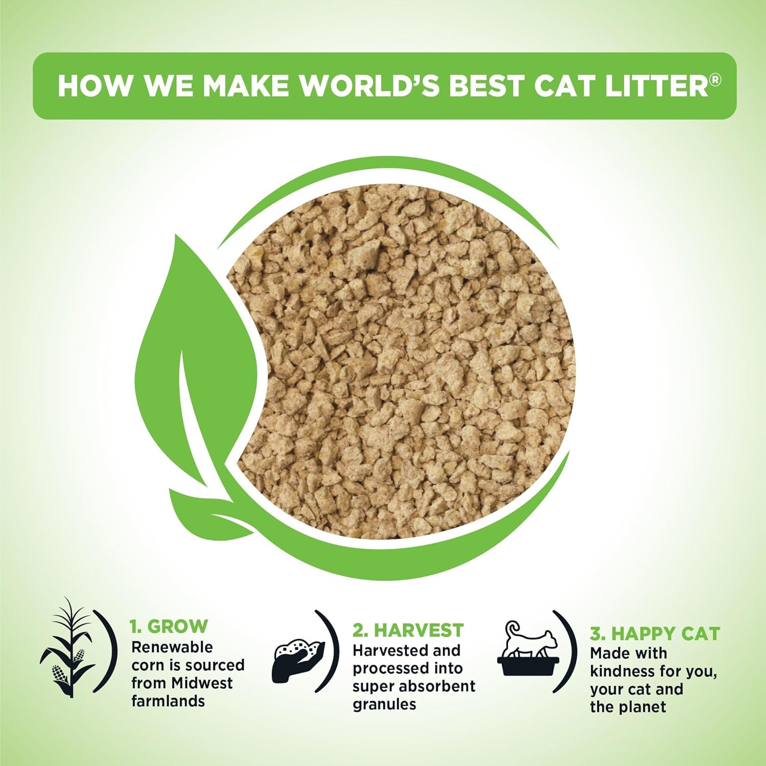 WORLD'S BEST CAT LITTER Comfort Care Unscented 15-Pounds - Natural Ingredients, Quick Clumping, Flushable, 99% Dust Free & Made in USA - Long-Lasting Odor Control & Easy Scooping - Happypetzone.online - Image 3