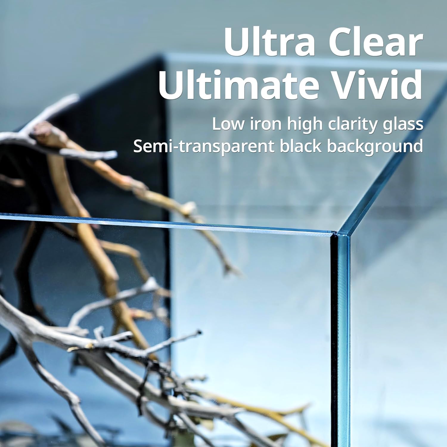 NICREW 2.5 Gallon Nano Nature Aquarium Kit, Ultra-Clear Rimless Desktop Fish Tank with Light, Filter, Gravel and Rock, Perfect for Small Fish, Shrimp, or Betta, Complete Version, Black - Happypetzone.online - Image 3