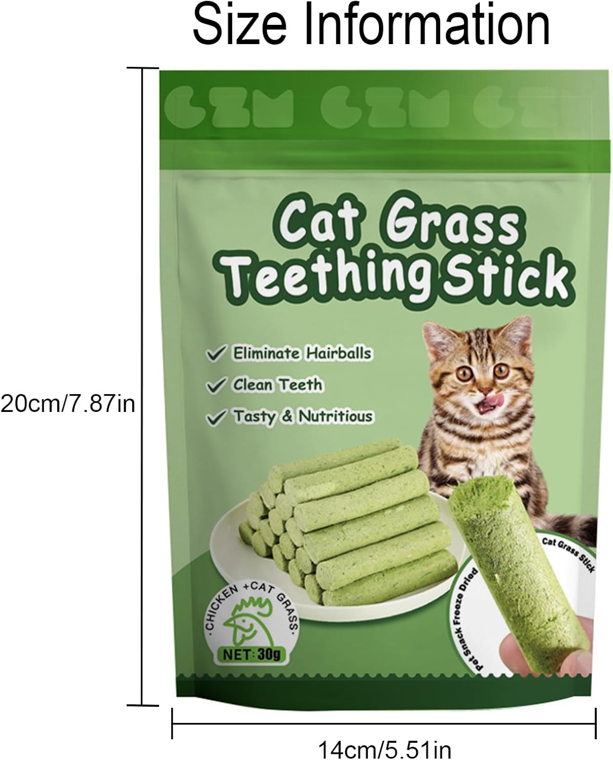 Cats Grass Snacks Natural Grass Chews Appetites Increase Snacks Hairballs Control Health Licking Teething Sticks Hairballs Relief for - Happypetzone.online - Image 8