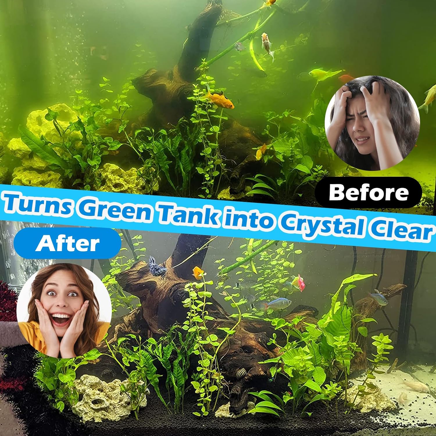 Aquarium Filter for 40-150 Gallon Tank, U-V Fish Tank Green Clean Machine Submersible Powerful Pump Canister Filter 400GPH for Pond Turtle Tank Saltwater Freshwater Crystal Clear Green Killing - Happypetzone.online - Image 2