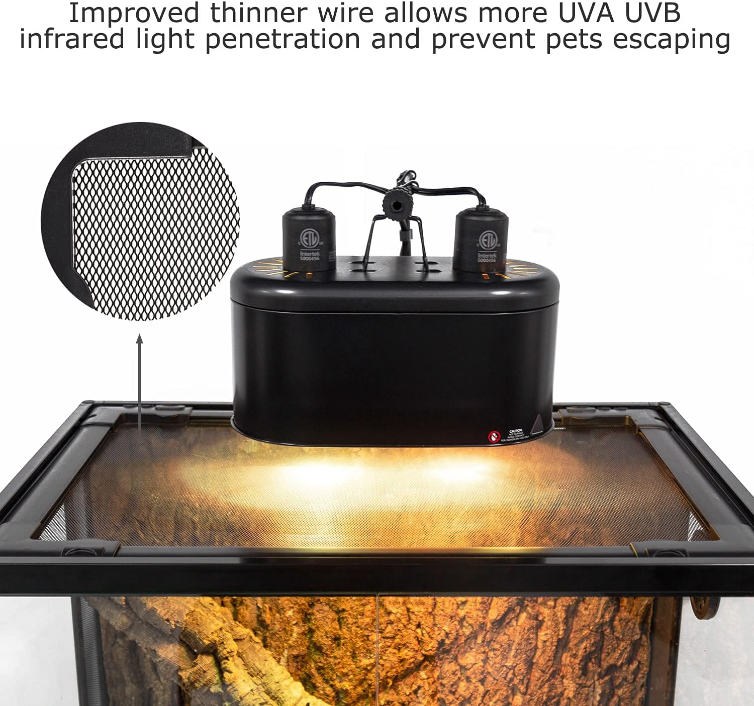 REPTI ZOO Full Glass 20 Gallon Reptile Tank, Front Opening Reptile Terrarium 24" x 18"x 12", Double Hinged Opening Doors & Top Screen Ventilation Escape Proof Lid - Happypetzone.online - Image 6