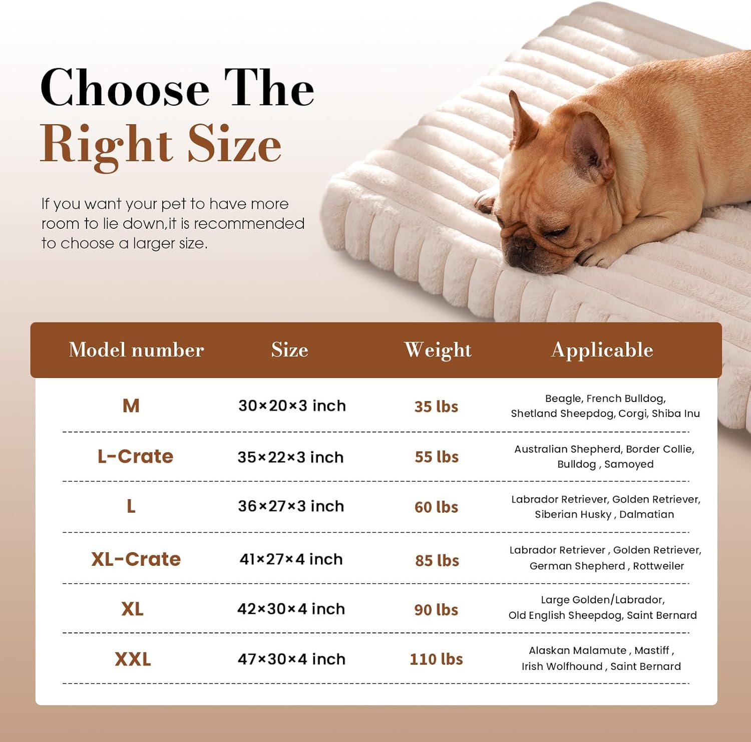 Large Orthopedic Dog Crate Bed with Waterproof Lining, Soft Short Plush Surface & Egg Crate Foam for Calming Puppy, Machine Washable Pet Bed with Removable Cover & Anti Slip Bottom - Happypetzone.online - Image 6