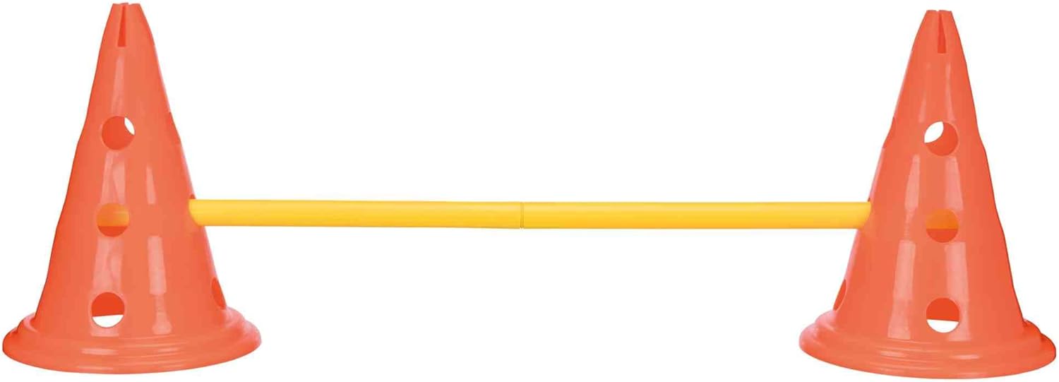 Trixie Dog Agility Hurdle Cone Set – Dog Agility Set with Height Adjustable Crossbar for Beginners & Advanced, Dog Agility Equipment for Dog Obstacle Courses – 6 x Cones, 3 x Agility Rods - Happypetzone.online - Image 4
