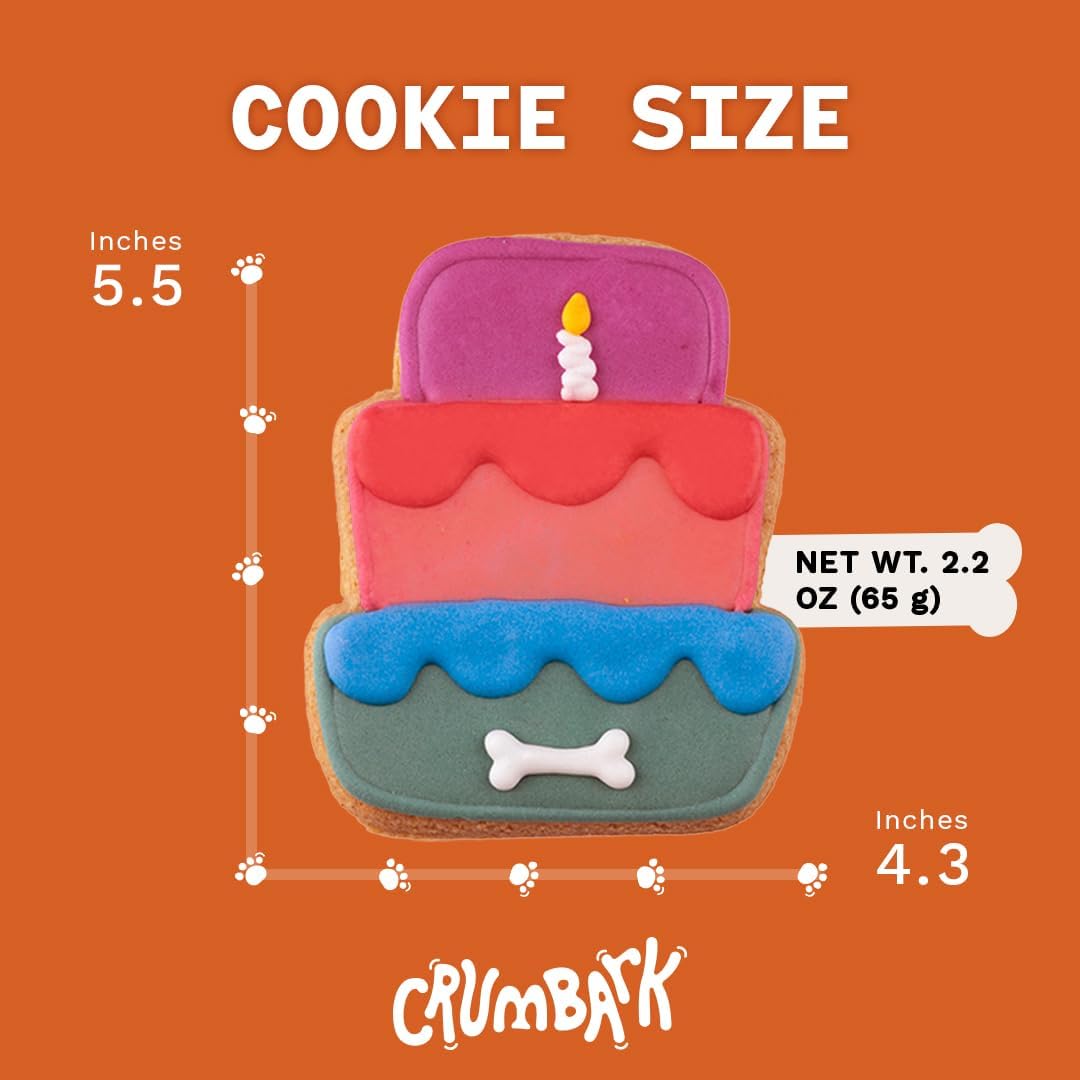 Dog Birthday Treats | Hand-Decorated Treats – 3 Pack in Gift Box | Extra Large Treat 62g Cookie, Vegan Dog Birthday Cake - Happypetzone.online - Image 5