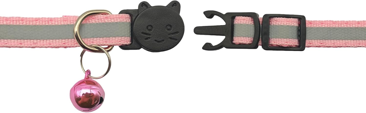 14 Pack Breakaway Cat Collar with Bell, Reflective Kitten Collar for Girl Boy Cats, Safety Buckle Adjustable 7.5-12.5 Inch, 0.4 Inch Width Lightweight, Pet Gifts (Multi-Colored) - Happypetzone.online - Image 4