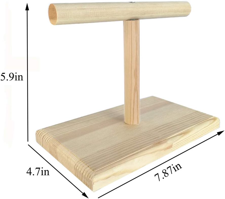 LINSHRY Bird Training Stand, Portable Tabletop Bird Perch Spin Training Perch for Parakeets Conures Lovebirds or Cockatiels - Happypetzone.online - Image 2