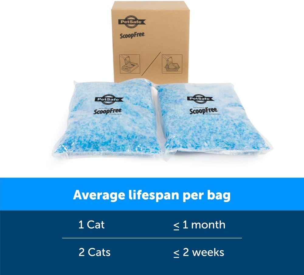PetSafe ScoopFree Premium Crystal Cat Litter - Outperforms Clay Litter - Refill Packs - Reusable Tray Compatible - Fresh Scent - 4.3 lb Bags - 2 Pack - Happypetzone.online - Image 5