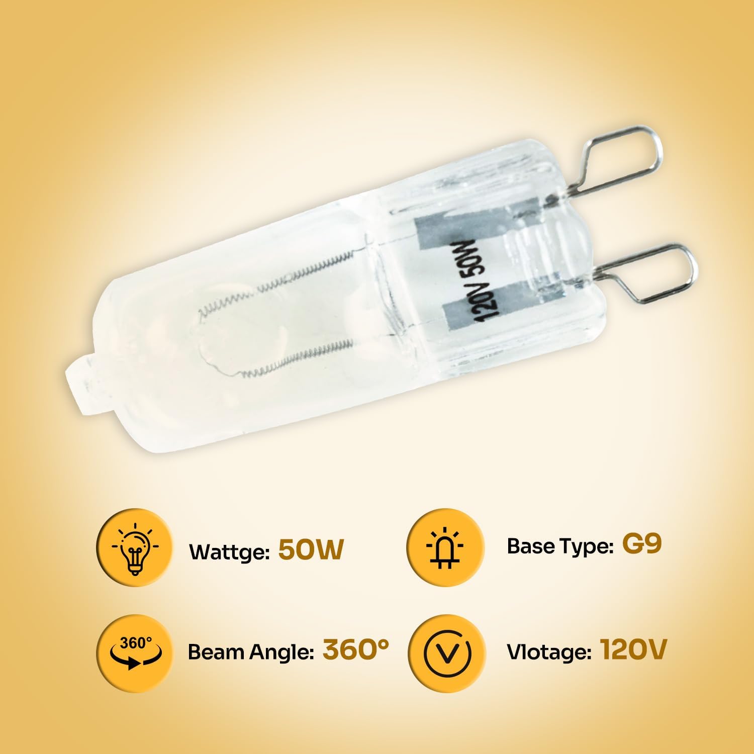 G9 Reptile Heat Lamp Bulb and Light Fixture with Safety Mesh, G9 Mini Heat Bulb 50W Warm White, UVA Reptile Heat Lamp and Basking Lampshade for Bearded Dragon Gecko Turtle Lizard Snake - Happypetzone.online - Image 2
