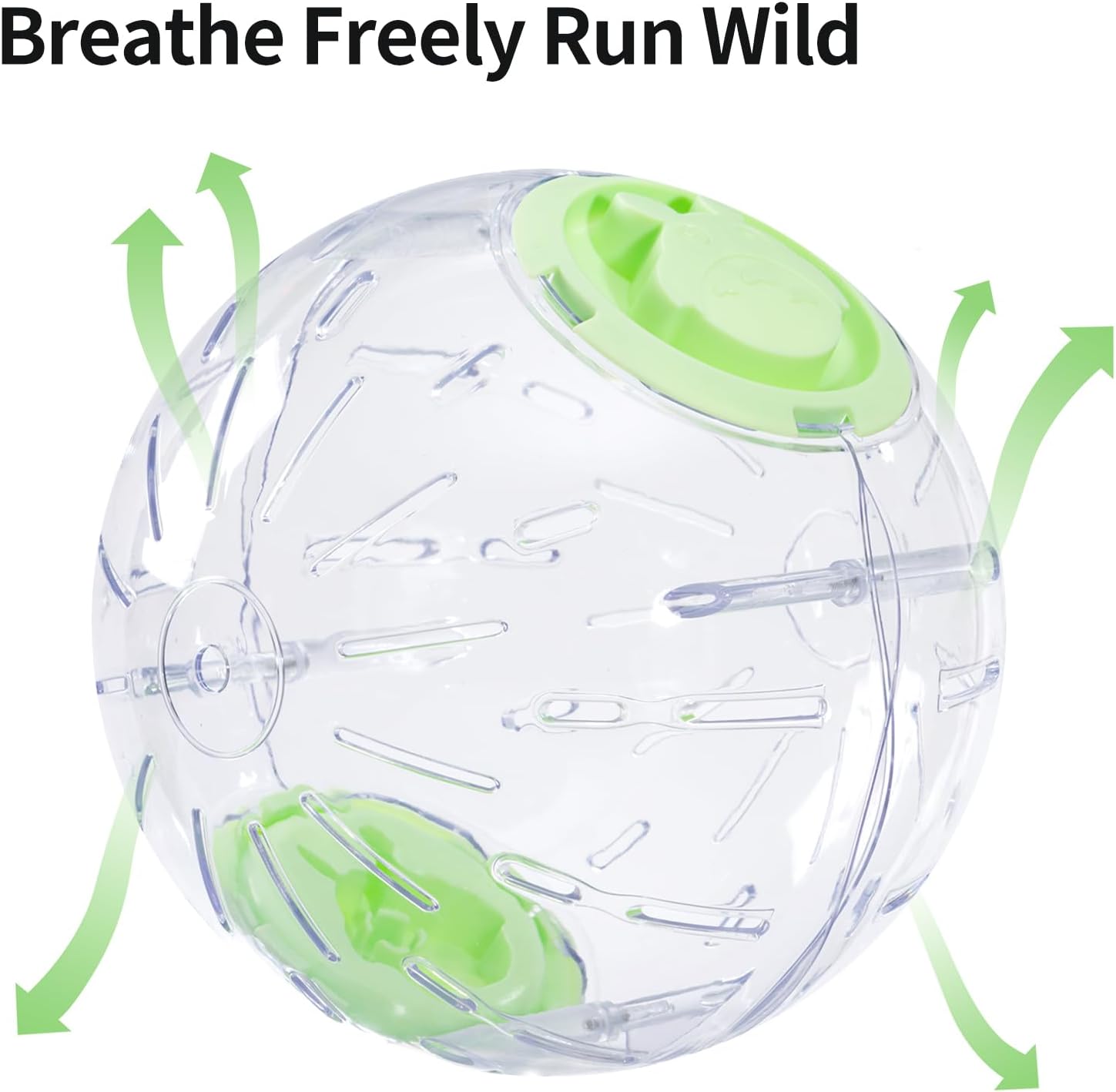7.9 Inch Hamster Ball, Running Ball Toy, Transparent, Breathable, Promote Exercise Health, Reduce Stress, Easy to Clean, Hamster Accessory, for Syrian Dwarf Hamster, Gerbils, Mice, Small Pets, Green - Happypetzone.online - Image 8