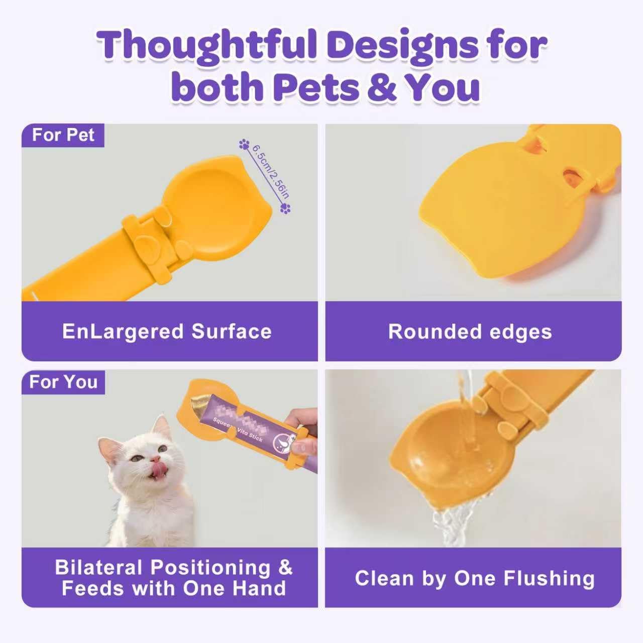 Pet Treats Feeder Spoon Squeeze Essential Tool for Pet Treats Suitable for Most Treats Strip for Cat - Happypetzone.online - Image 3