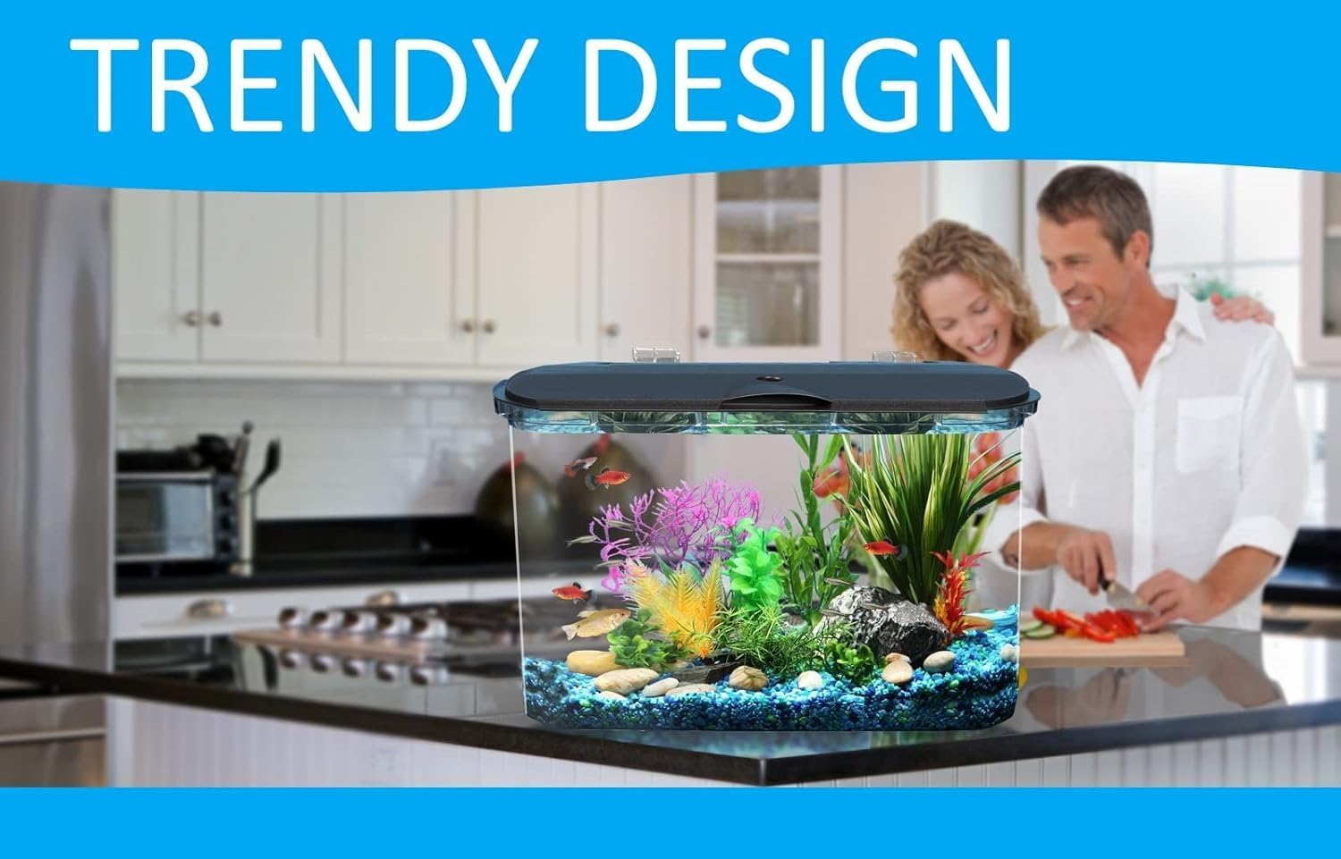 Koller Products 5-Gallon Aquarium Kit with LED Lighting and Power Filter, Ideal for a Variety of Tropical Fish - Happypetzone.online - Image 8