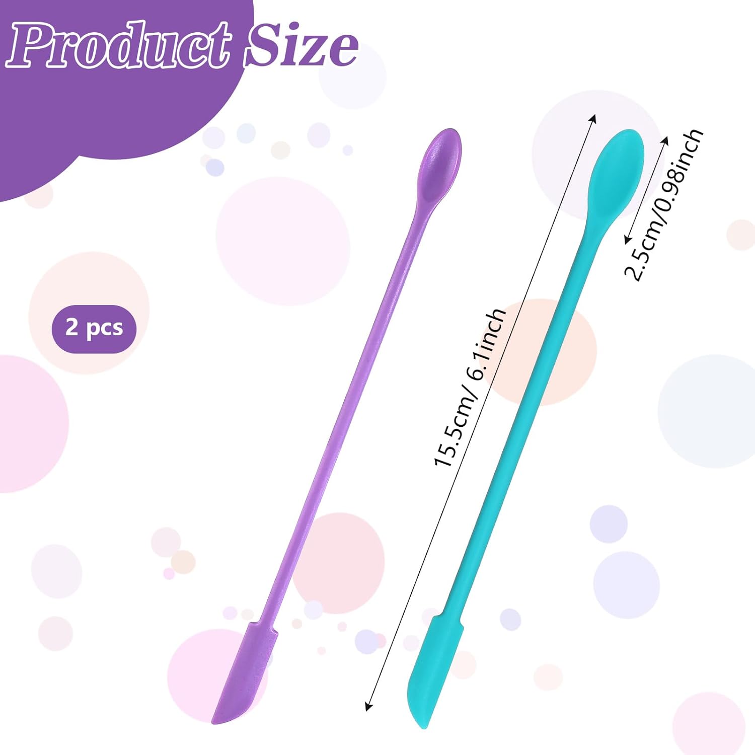 2Pcs Reptile Spoon, Crested Gecko Food Mixing Spoon Long Handle Feeding Tool Crested Gecko Accessories fit Lizard Gargoyle Bearded Dragon - Happypetzone.online - Image 2