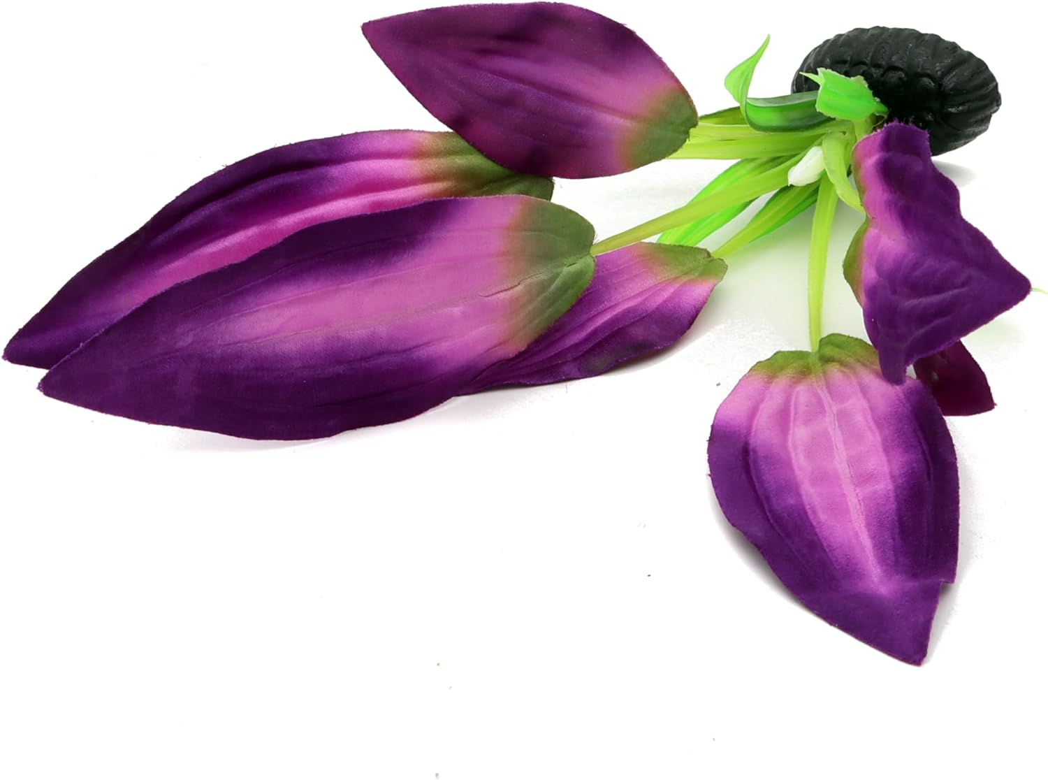 Silk Aquarium Plants for Betta Fish Tank, 2 Pcs 8 Inch Small Silk Aquarium Plant Aquatic Water Grass Decoration, Purple - Happypetzone.online - Image 3
