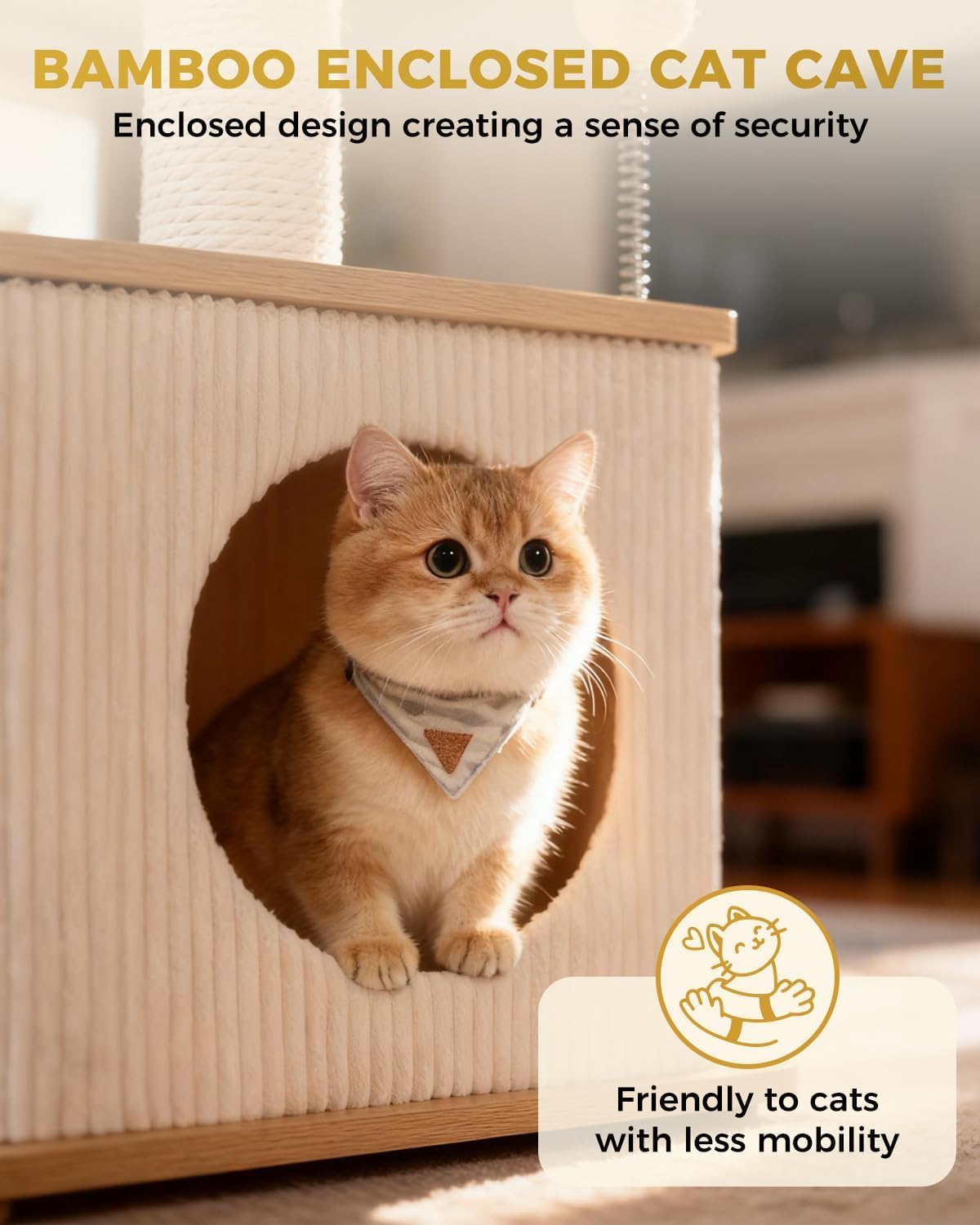 Modern Cat Tree for Indoor Cats, Nordic Loft Style, Cat Tower for Kitten with Sisal Scratching Posts, Soft Padded Beds & Cozy Condos, Floor-Mounted for Kittens & Adult Cats - Happypetzone.online - Image 3
