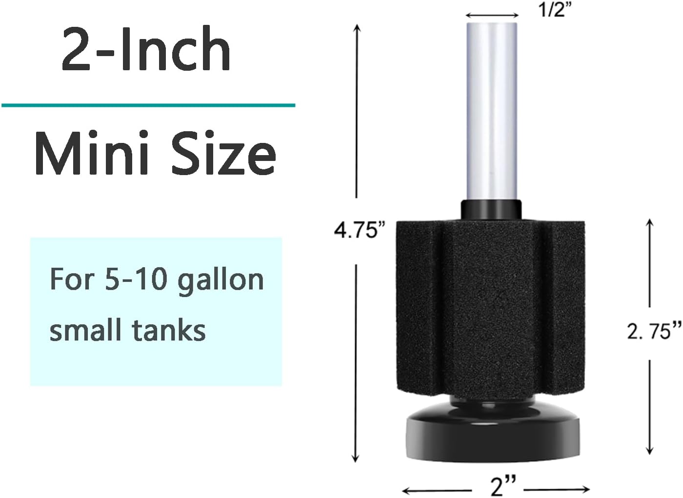AQUANEAT 3 Pack Aquarium Bio Sponge Filter Breeding Fry Betta Shrimp Nano Fish Tank (Small up to 10Gal) - Happypetzone.online - Image 2