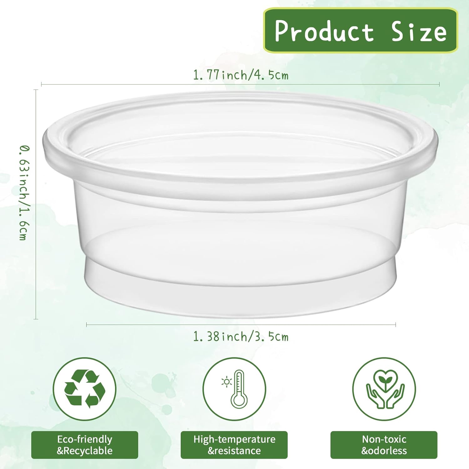 EBOOT 500 Pcs Plastic Feeder Cups - Reptile Water & Food Bowls for Gecko, Lizards, Tarantula & Other Small Pets (0.5oz) - Happypetzone.online - Image 2