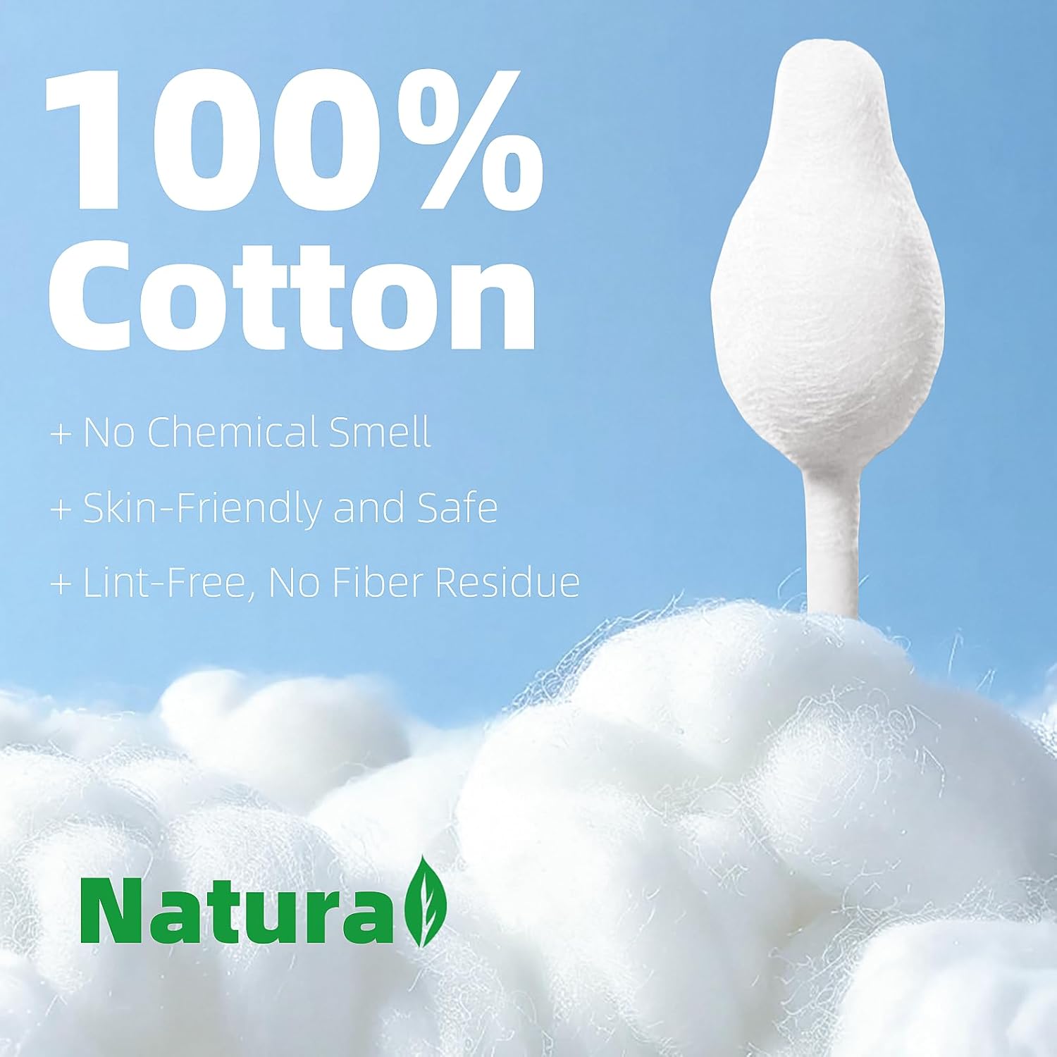 MEDUWEDU Pet Cotton Swabs, 55 Count|Gourd-Shaped Tips|Soft Cotton & Paper Stick|Dog & Cat Ear Cleaner Swabs|Safe Grooming Tool for Pets - Happypetzone.online - Image 2