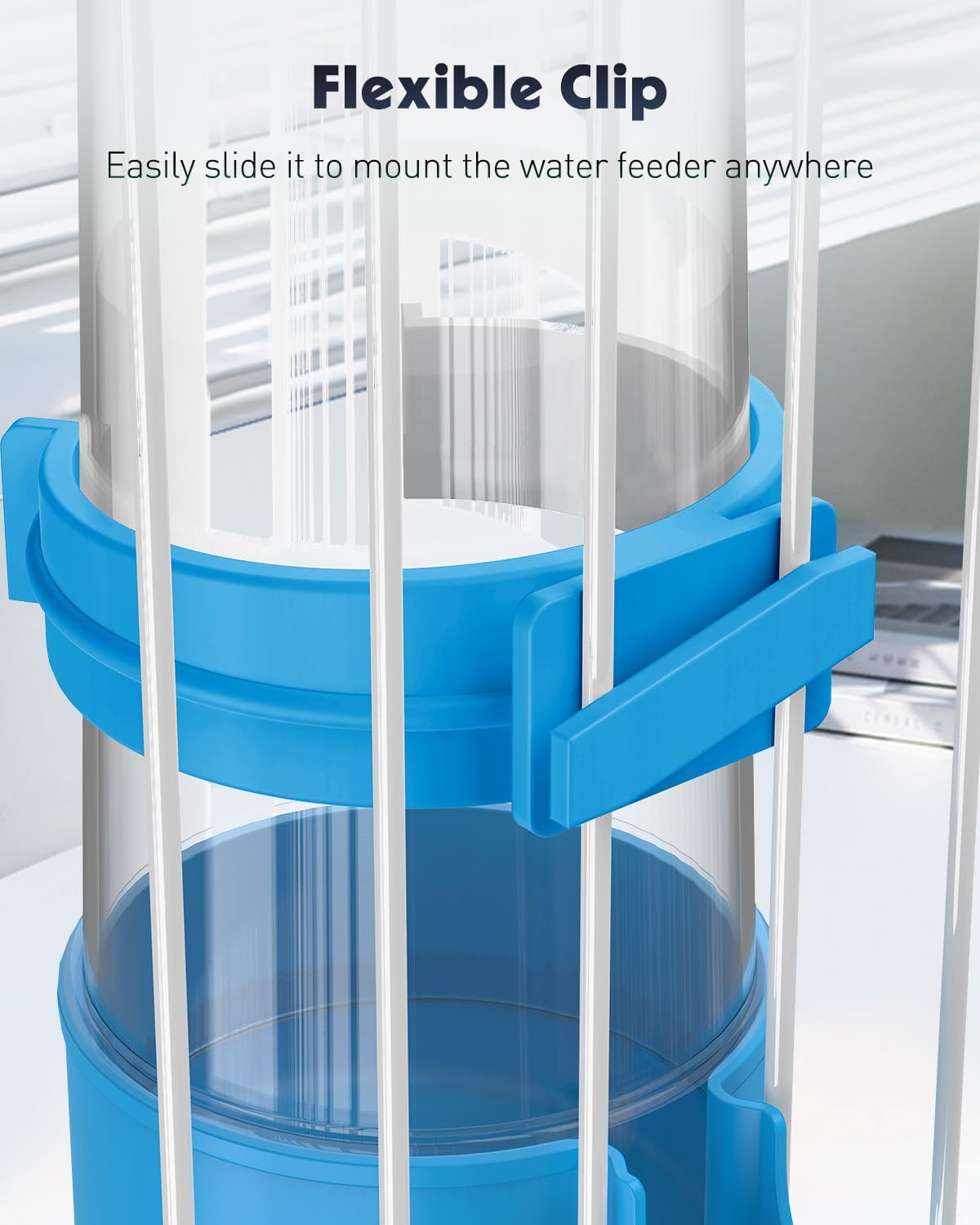 Pawfly Auto Bird Waterer, 2-Pack Cage Dispenser Feeder for Parrots, Hamsters - Small Bird Accessories for Cockatiel, Budgie, Lovebirds (White/Blue) - Happypetzone.online - Image 3
