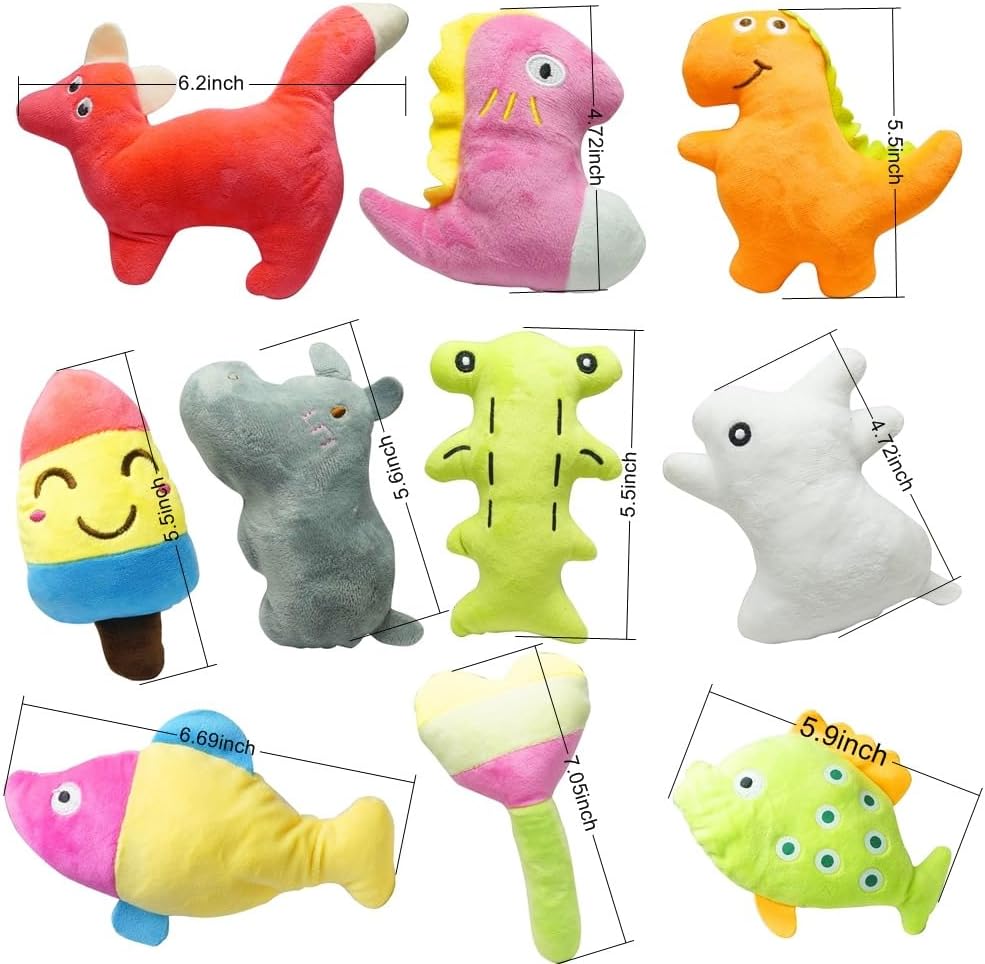 SZKOKUHO Cute Animal Designs Soft Dog Squeaky Toys (Pack of 20) for Small Medium Dogs - Happypetzone.online - Image 3