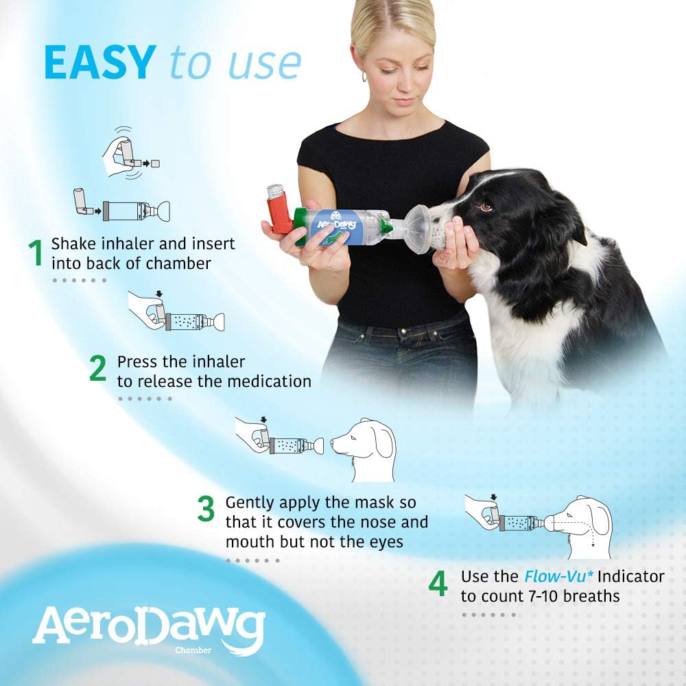 AeroDawg The Original Canine Aerosol Chamber Inhaler Spacer for Medium & Large Dogs with Exclusive Flow-VU Indicator - Happypetzone.online - Image 5