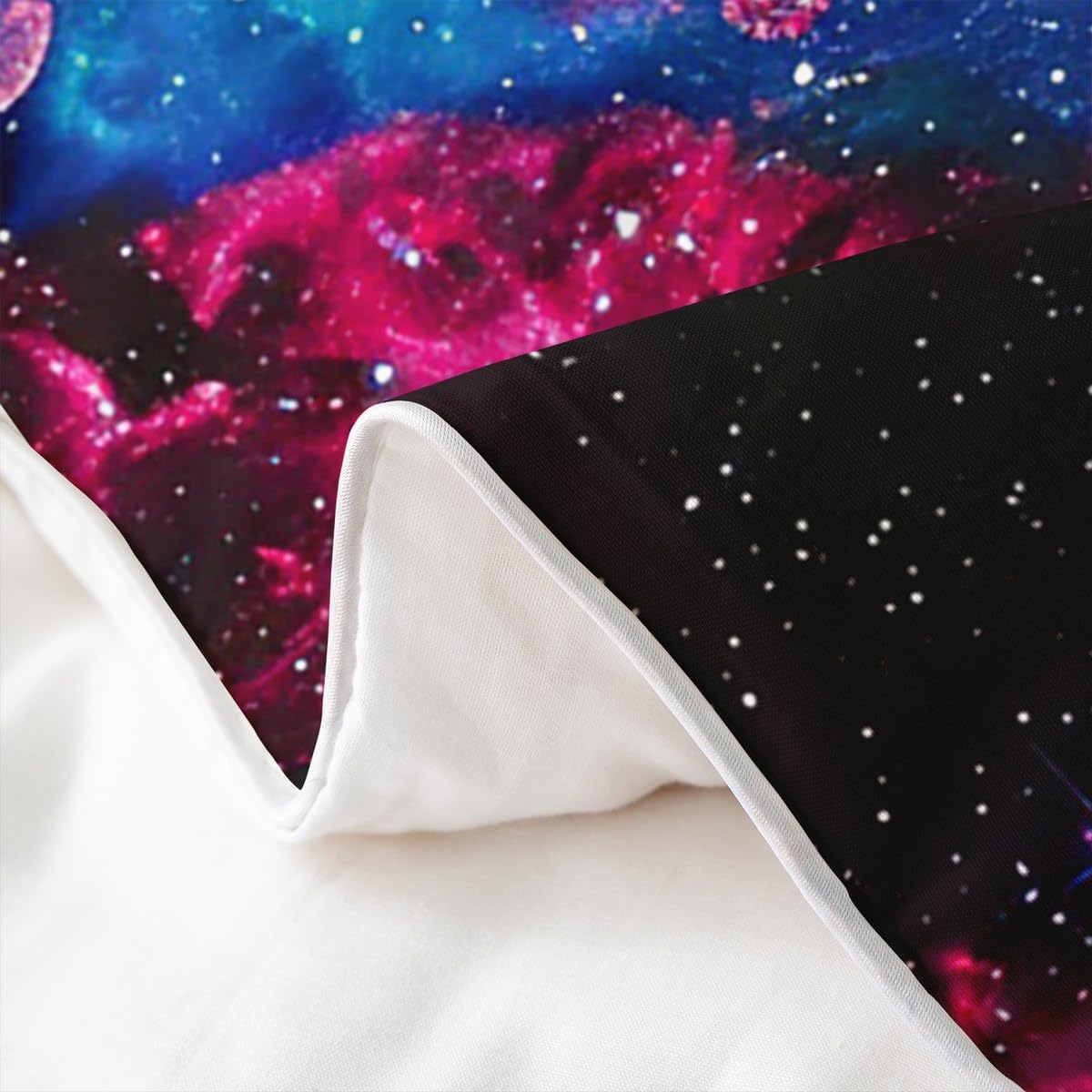 Erosebridal 100% Organic Cotton Kids Cute 3D Cat Duvet Cover Queen Size,Pizza Food Bedding Set,Outer Space Universe Comforter Cover,Kawaii Pet Animal Bedspread Cover with 2 Pillowcases,Soft Warm - Happypetzone.online - Image 5