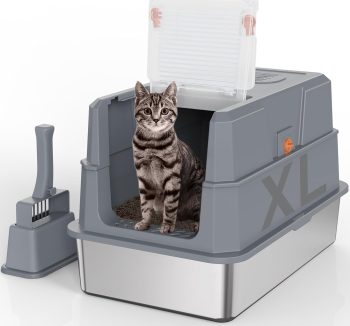 covered cat litter box
