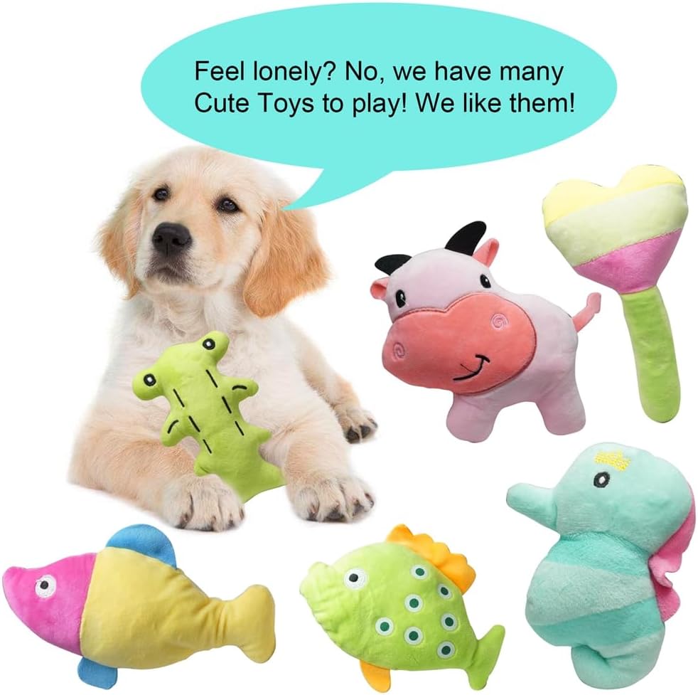 SZKOKUHO Cute Animal Designs Soft Dog Squeaky Toys (Pack of 20) for Small Medium Dogs - Happypetzone.online - Image 4