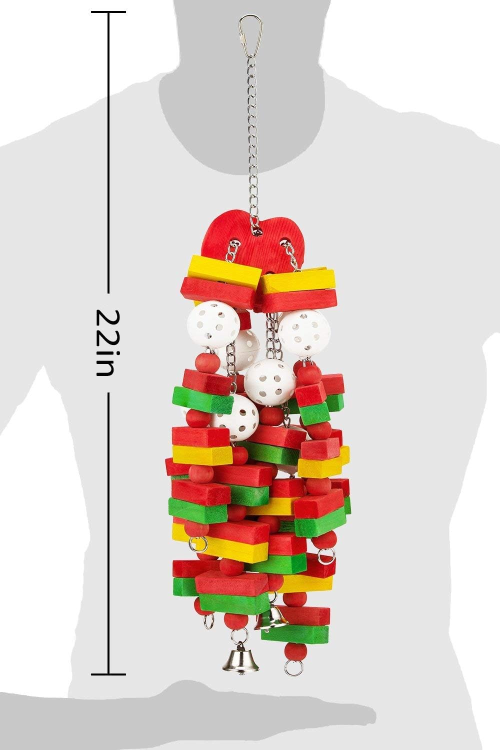 MEWTOGO Large Bird Parrot Toys for Cockatoos African Grey Macaws and Amazon Parrots Bird Gift - Happypetzone.online - Image 7