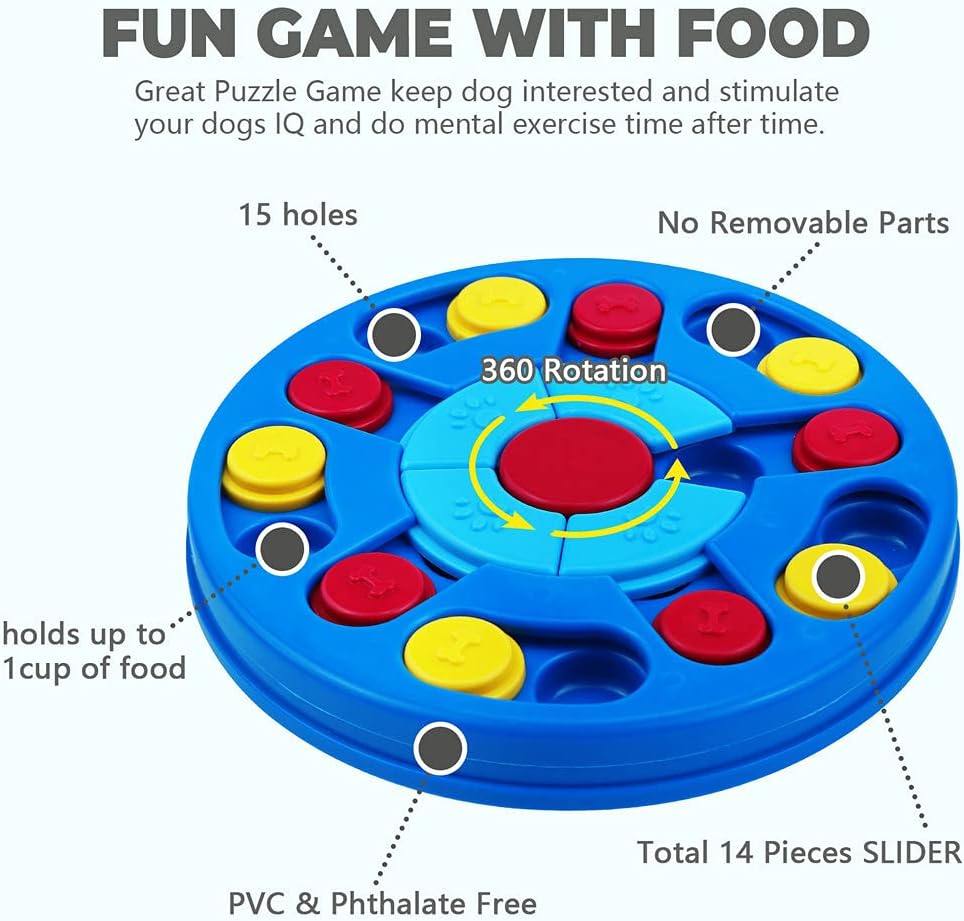 Dog Puzzle Toys Interactive Toy for Puppy IQ Stimulation &Treat Training Games Treat Dispenser for Smart Dogs, Puppy &Cats Fun Feeding (Level 1-3)… - Happypetzone.online - Image 2