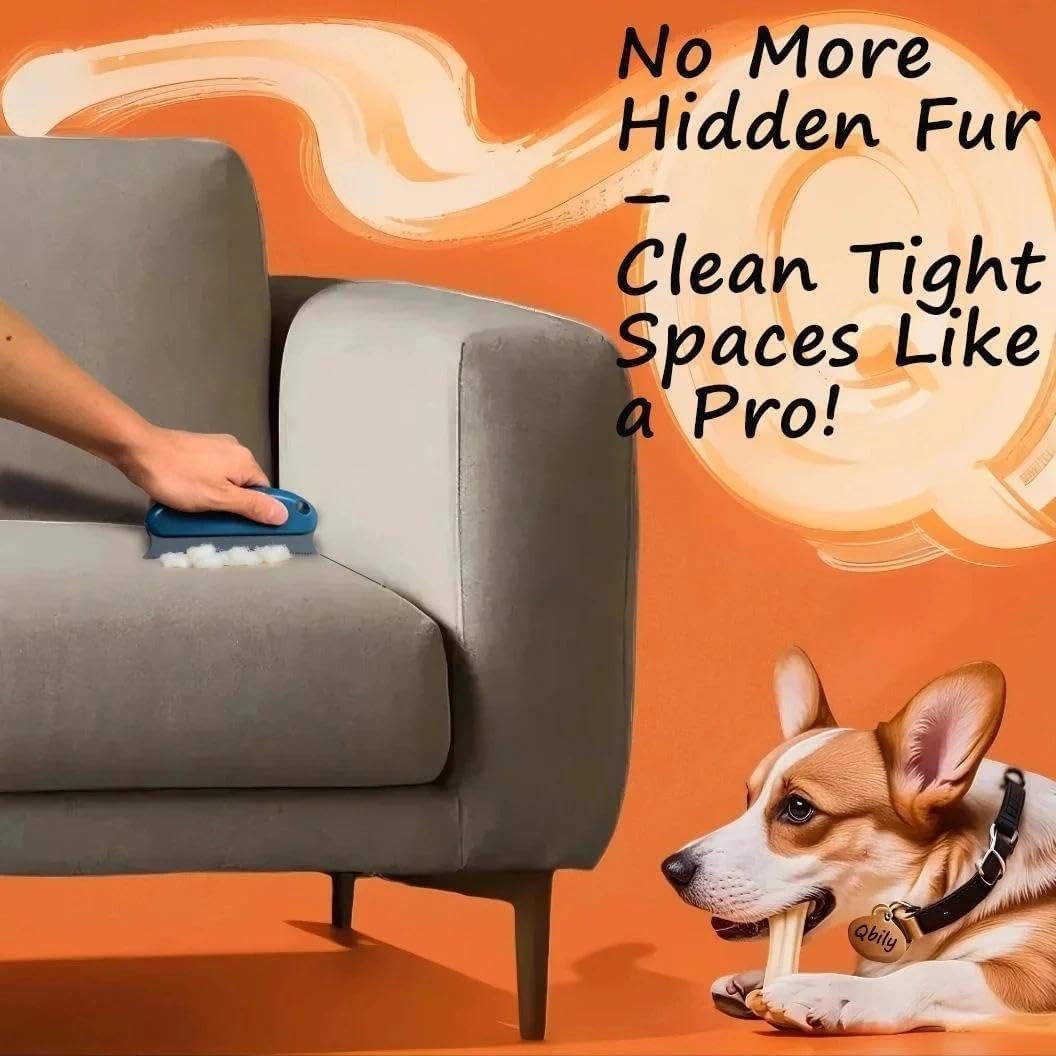 Qbily Pet Hair Remover 2nd Gen (3 Pack) - Reusable Lint Removal Tool for Couch, Carpets, Cat Trees, Car Mats, Furniture, Clothes, Pet Houses, Dog & Cat Hair Scraper Tool with Storage Bag - Happypetzone.online - Image 5