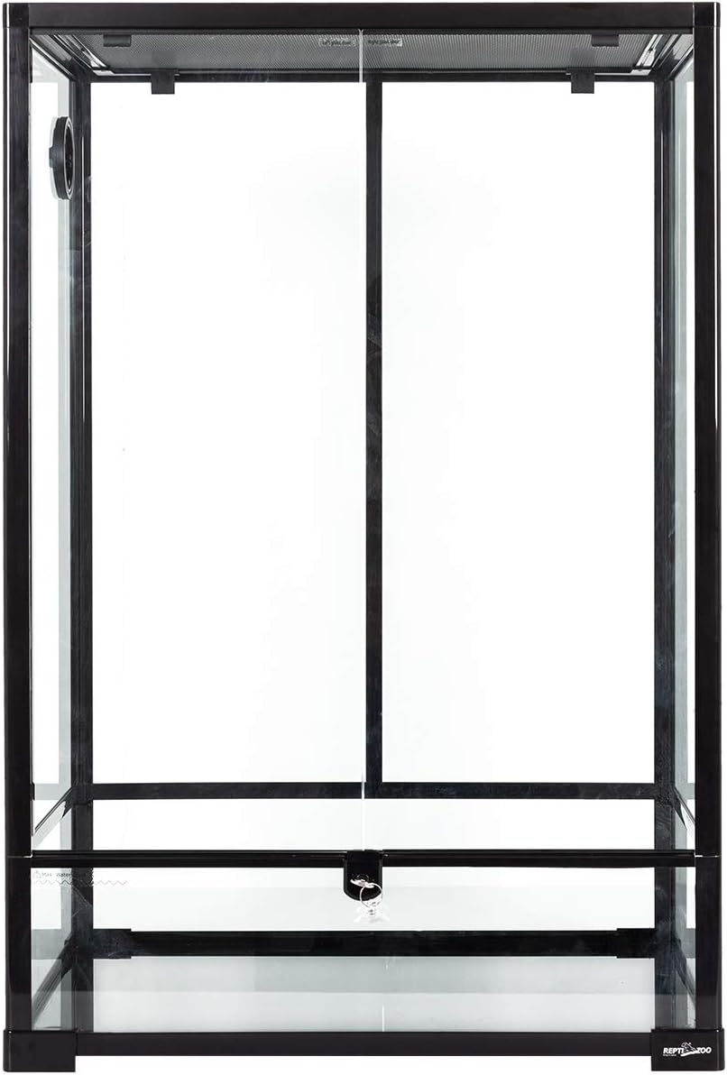 REPTI ZOO 24" x 18" x 36" Reptile Tall Glass Terrarium Rainforest Habitat Double Hinge Door with Screen Ventilation 67 Gallon Reptile Terrarium Easy Assembly - Happypetzone.online - Image 9