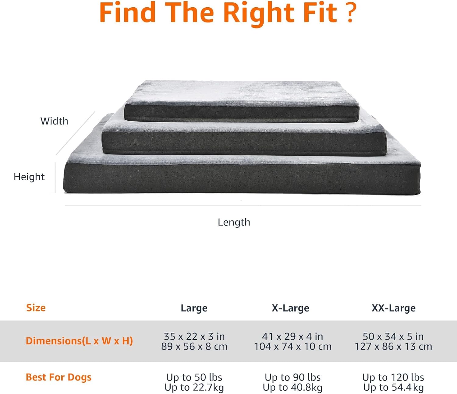 Amazon Basics Washable Dog Bed with Cooling Gel Memory Foam, Pressure-Relief Support for Dogs up to 50lbs, Non-Slip Bottom, Removable Cover, Large (35" x 22"), Grey - Happypetzone.online - Image 8