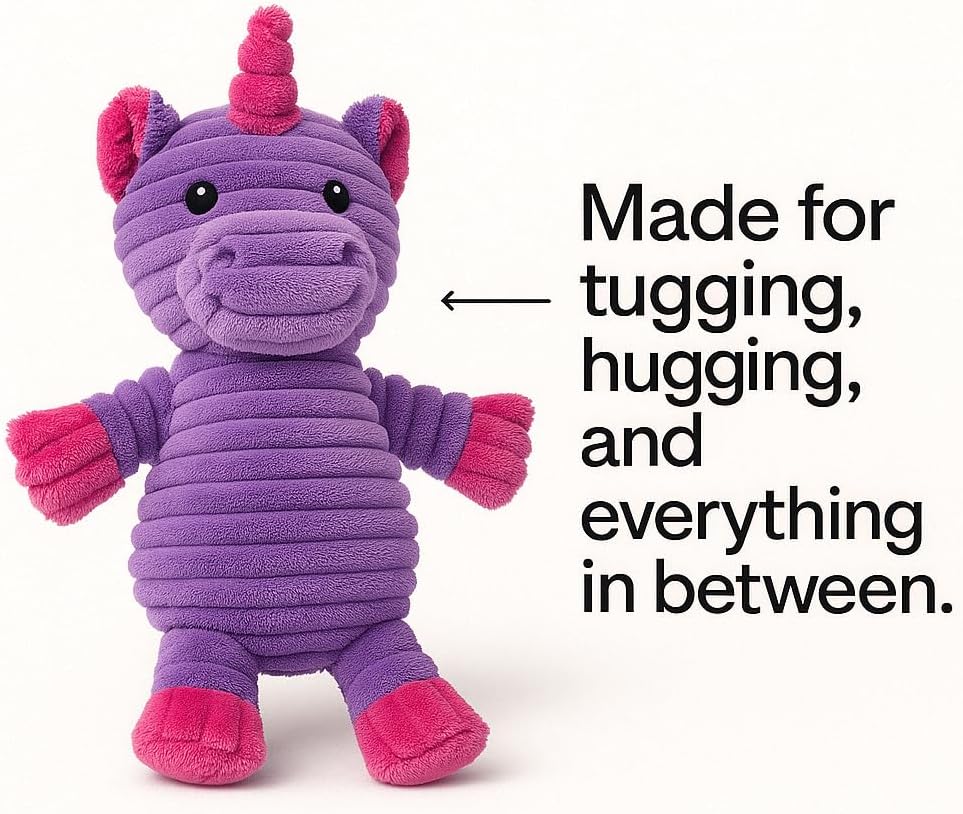 Jalousie Plush Toys Assortment Value Bundle Puppy Pet Mutt Squeak Toy for Medium Large Dogs (5 Pack Corduroy) - Happypetzone.online - Image 2