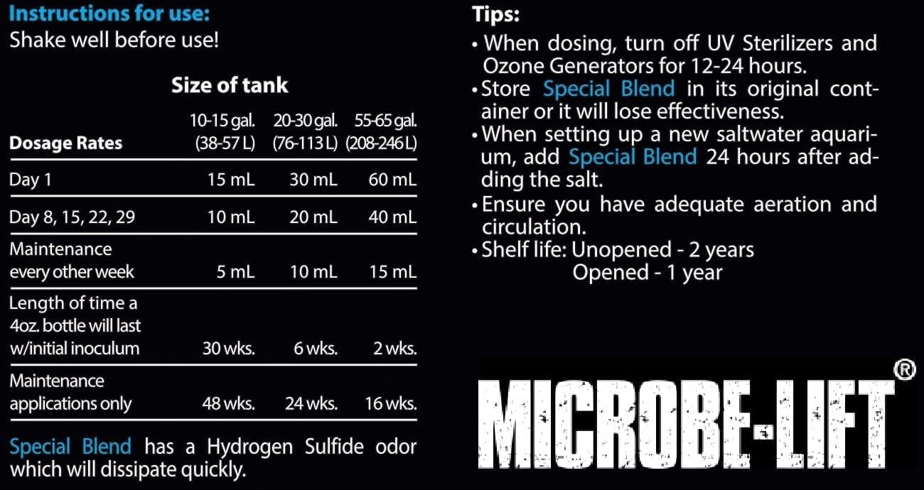 MICROBE-LIFT Special Blend Aquarium Treatment, Fish Tank Water Conditioner for Freshwater and Saltwater Tanks, Helps with Aquarium Algae Control and Odor, 16 Ounces (SBH16) - Happypetzone.online - Image 6