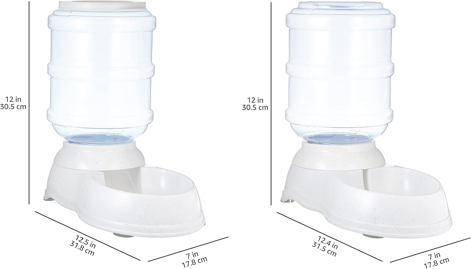 Amazon Basics Automatic Pet Water Dispenser and Gravity Food Feeder Set for Cat and Dog, Easy to Clean, 6-Pound Food Capacity, 1-Gallon, Small, Gray, Pack of 2 - Happypetzone.online - Image 7