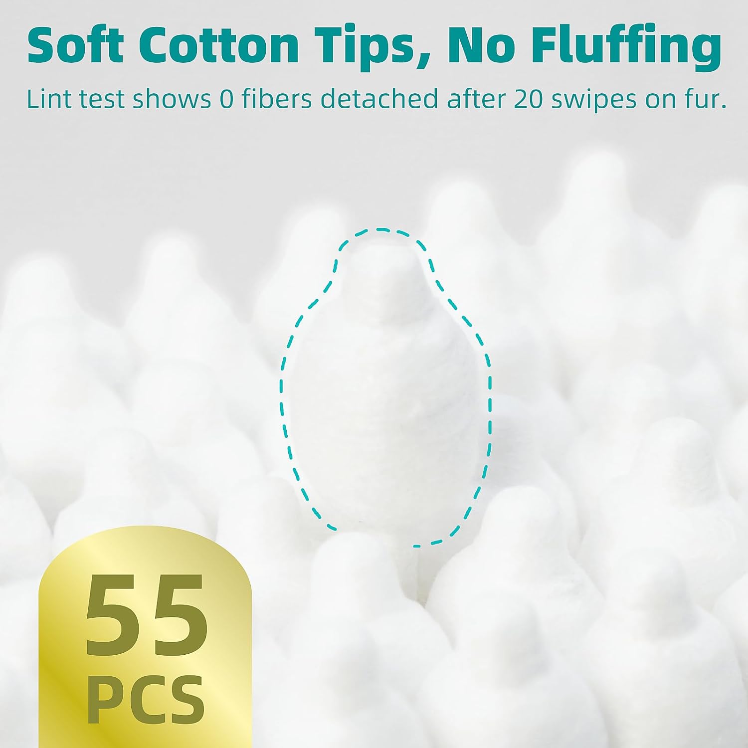 MEDUWEDU Pet Cotton Swabs, 55 Count|Gourd-Shaped Tips|Soft Cotton & Paper Stick|Dog & Cat Ear Cleaner Swabs|Safe Grooming Tool for Pets - Happypetzone.online - Image 5