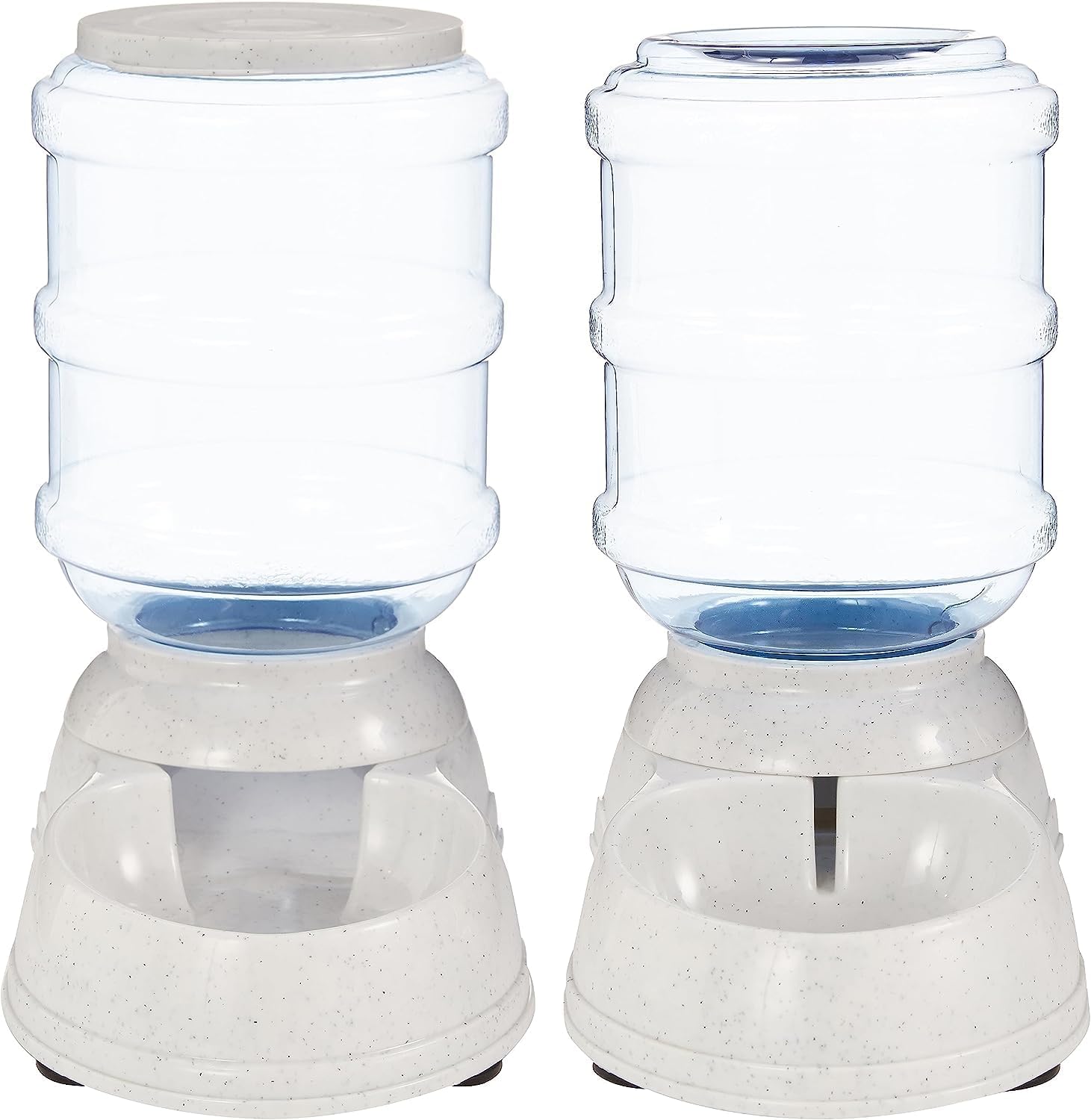 Amazon Basics Automatic Pet Water Dispenser and Gravity Food Feeder Set for Cat and Dog, Easy to Clean, 6-Pound Food Capacity, 1-Gallon, Small, Gray, Pack of 2 - Happypetzone.online - Image 3