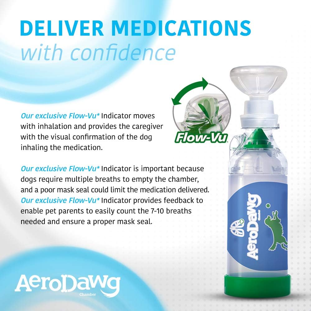 AeroDawg The Original Canine Aerosol Chamber Inhaler Spacer for Medium & Large Dogs with Exclusive Flow-VU Indicator - Happypetzone.online - Image 3